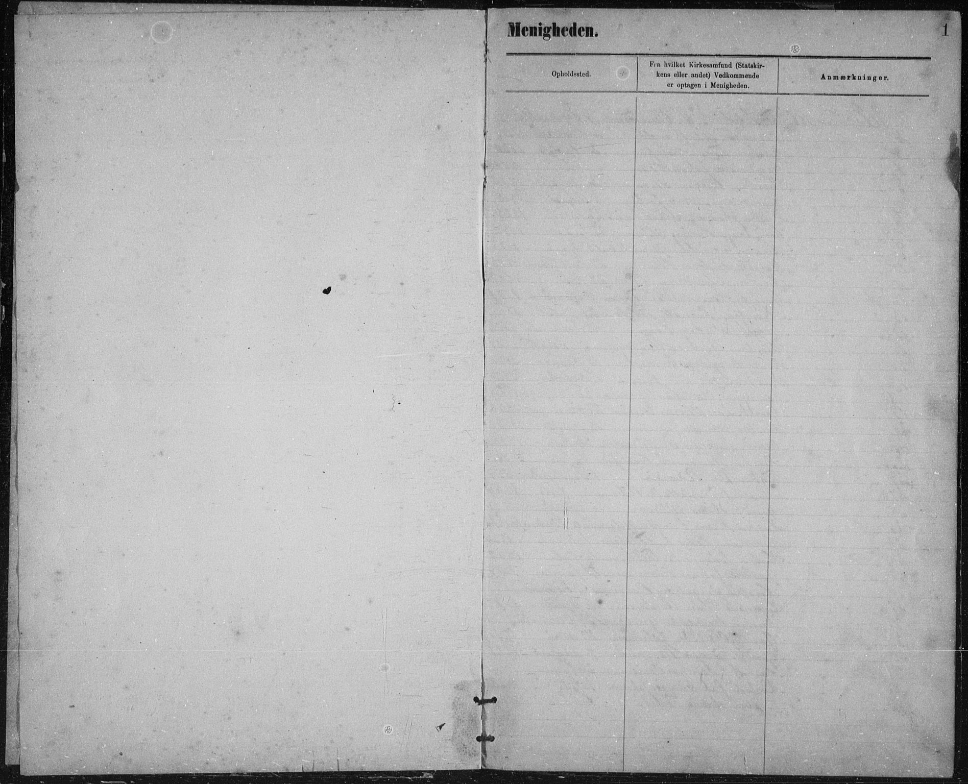 Aune baptistmenighet, SATØ/P-0182/F/L0005DP: Dissenter register no. 5, 1887-1892, p. 1