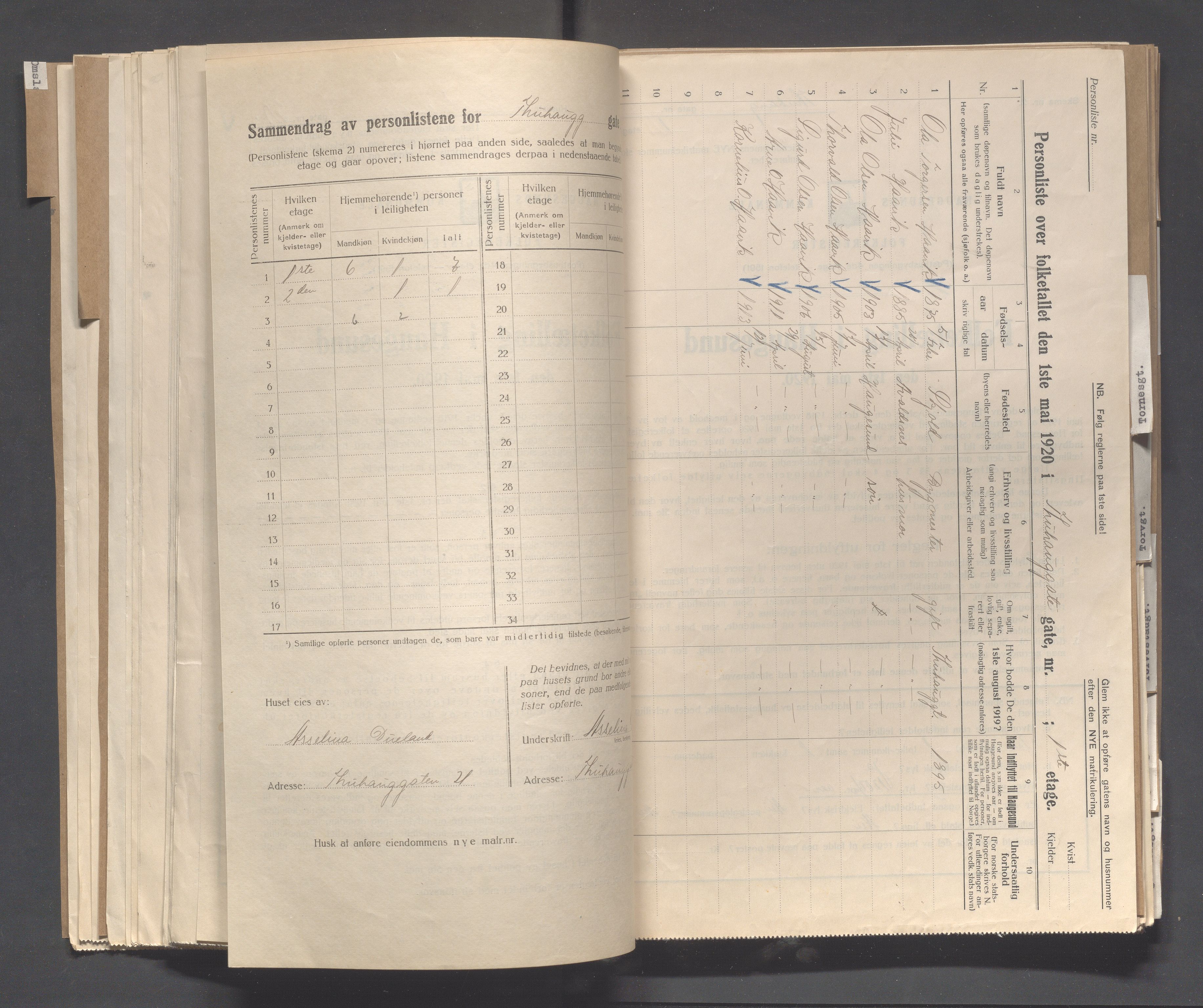 IKAR, Local census 1.5.1920 for Haugesund, 1920, p. 5199