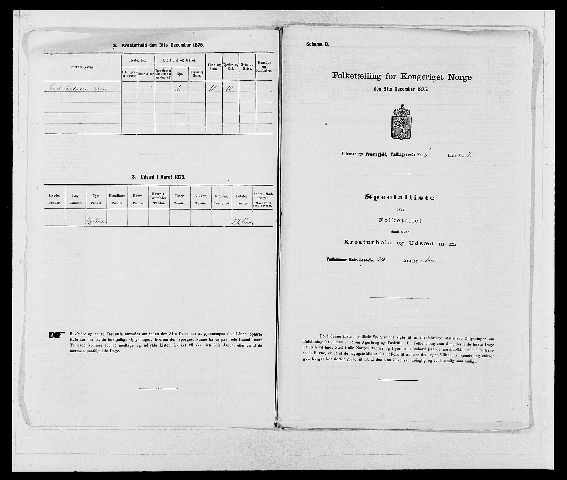 SAB, 1875 census for 1230P Ullensvang, 1875, p. 505