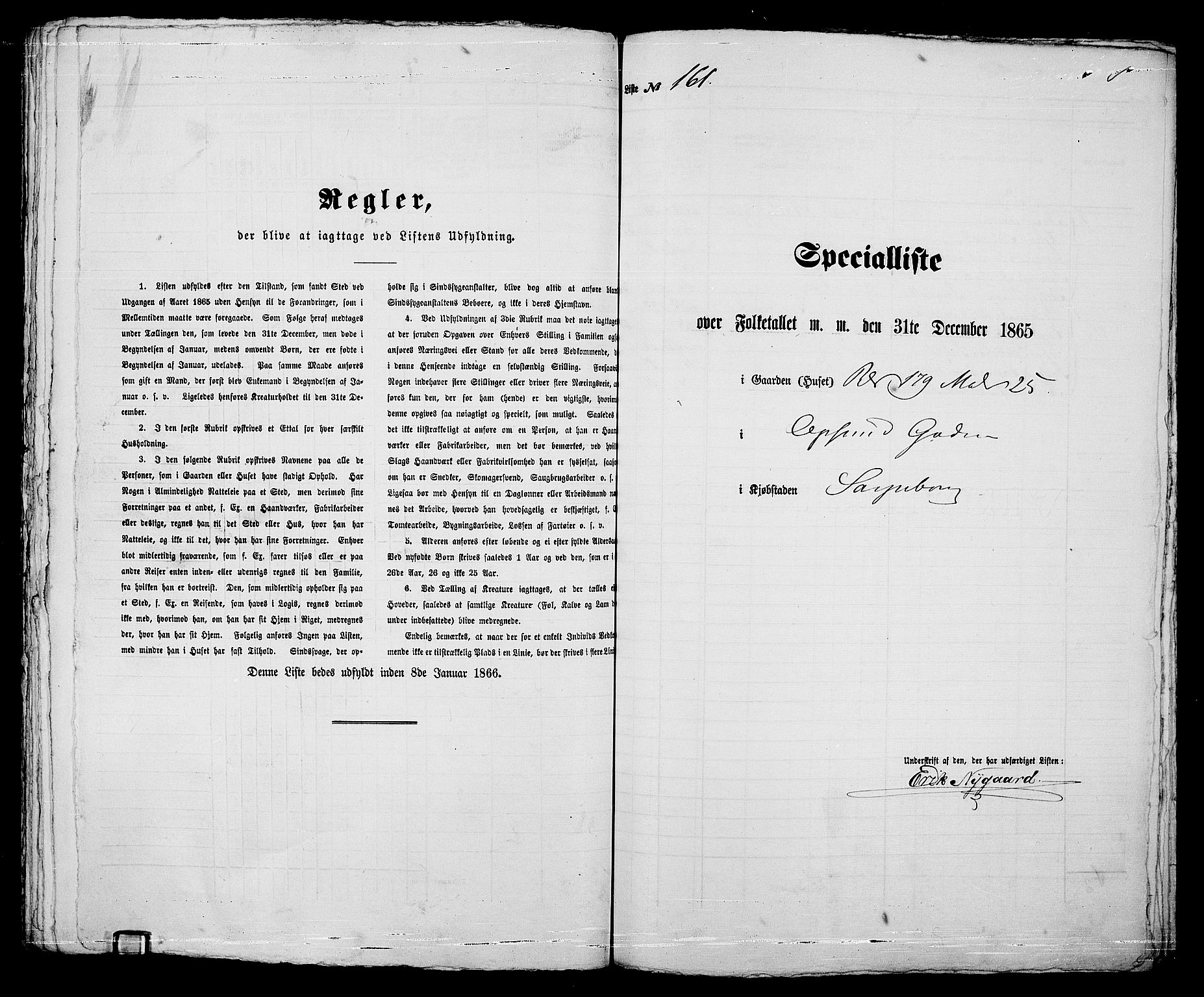 RA, 1865 census for Sarpsborg, 1865, p. 329