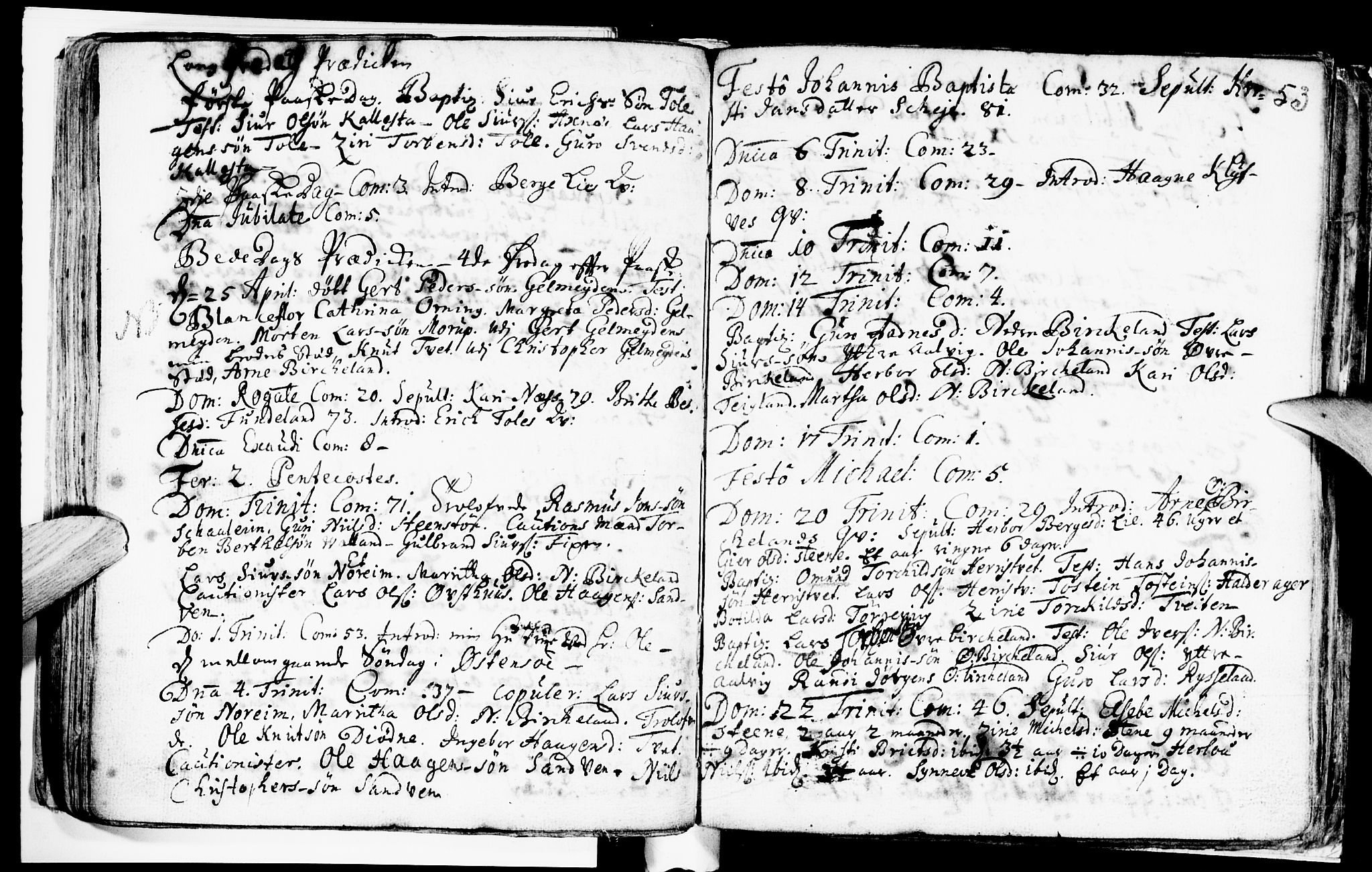 Kvam sokneprestembete, AV/SAB-A-76201/H/Haa: Parish register (official) no. A 2, 1696-1741, p. 53