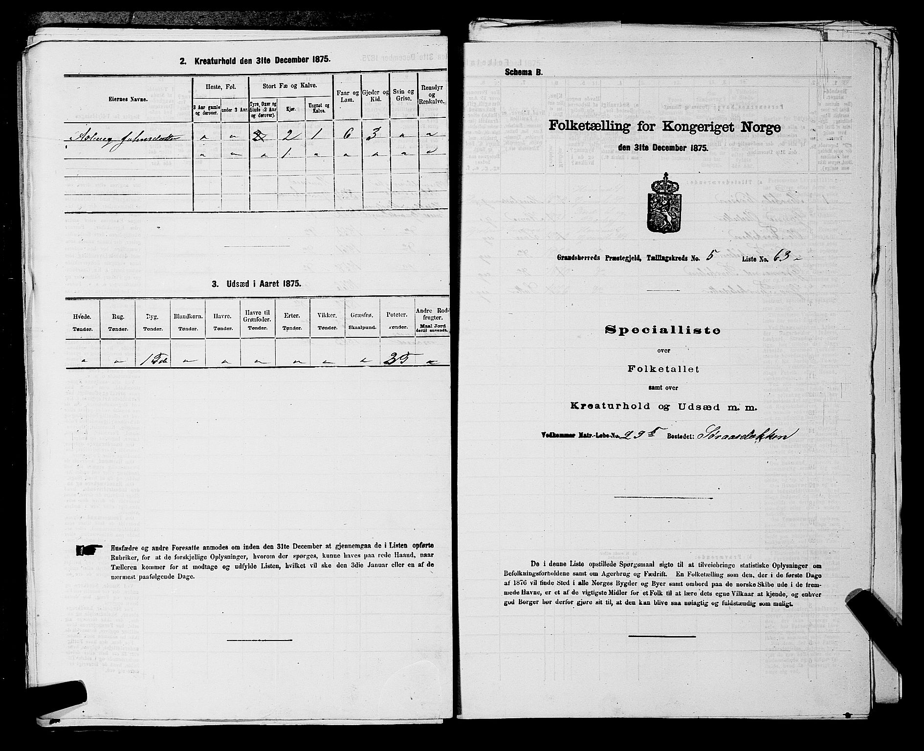 SAKO, 1875 census for 0824P Gransherad, 1875, p. 679