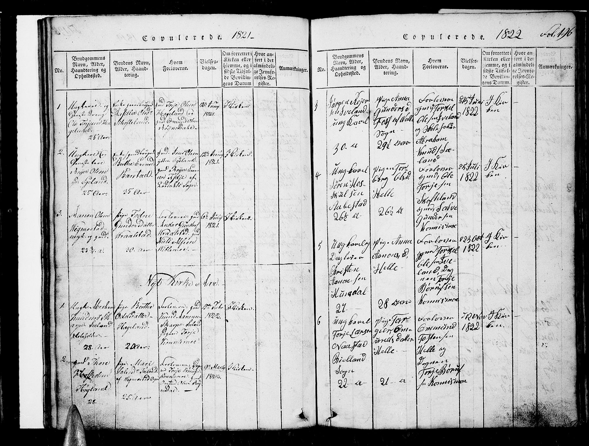 Nord-Audnedal sokneprestkontor, AV/SAK-1111-0032/F/Fb/Fba/L0001: Parish register (copy) no. B 1, 1815-1856, p. 196