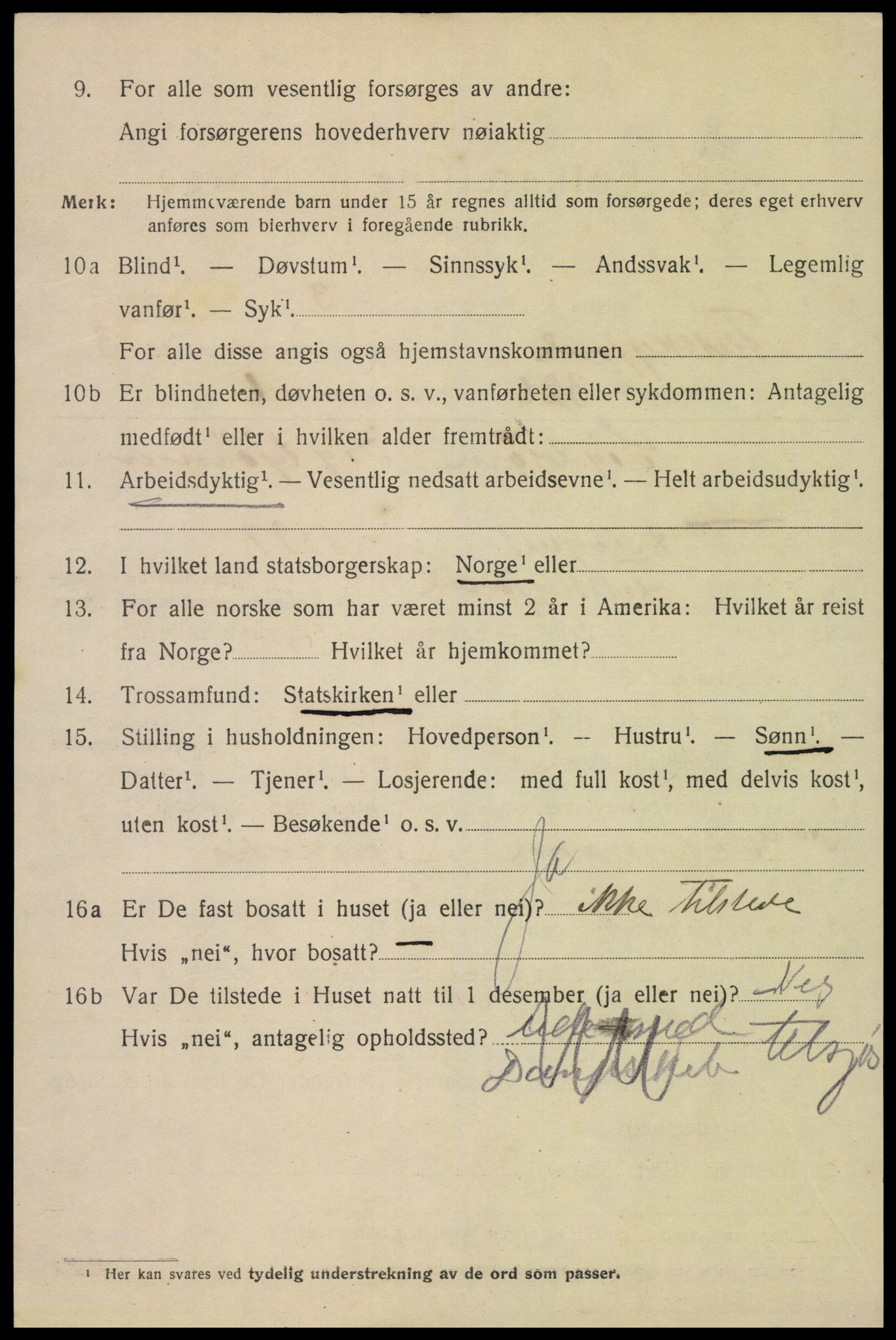 SAK, 1920 census for Flekkefjord, 1920, p. 3411