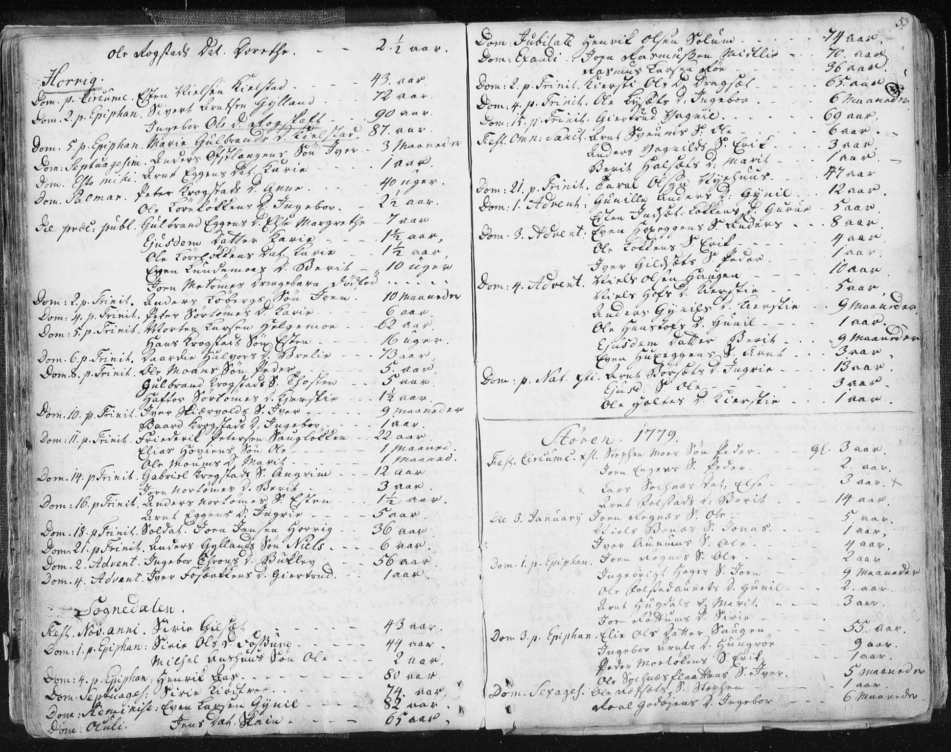 Ministerialprotokoller, klokkerbøker og fødselsregistre - Sør-Trøndelag, SAT/A-1456/687/L0991: Parish register (official) no. 687A02, 1747-1790, p. 53