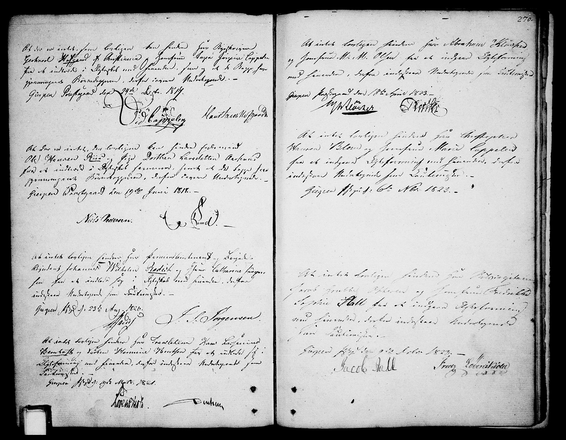 Gjerpen kirkebøker, SAKO/A-265/F/Fa/L0003: Parish register (official) no. I 3, 1796-1814, p. 270