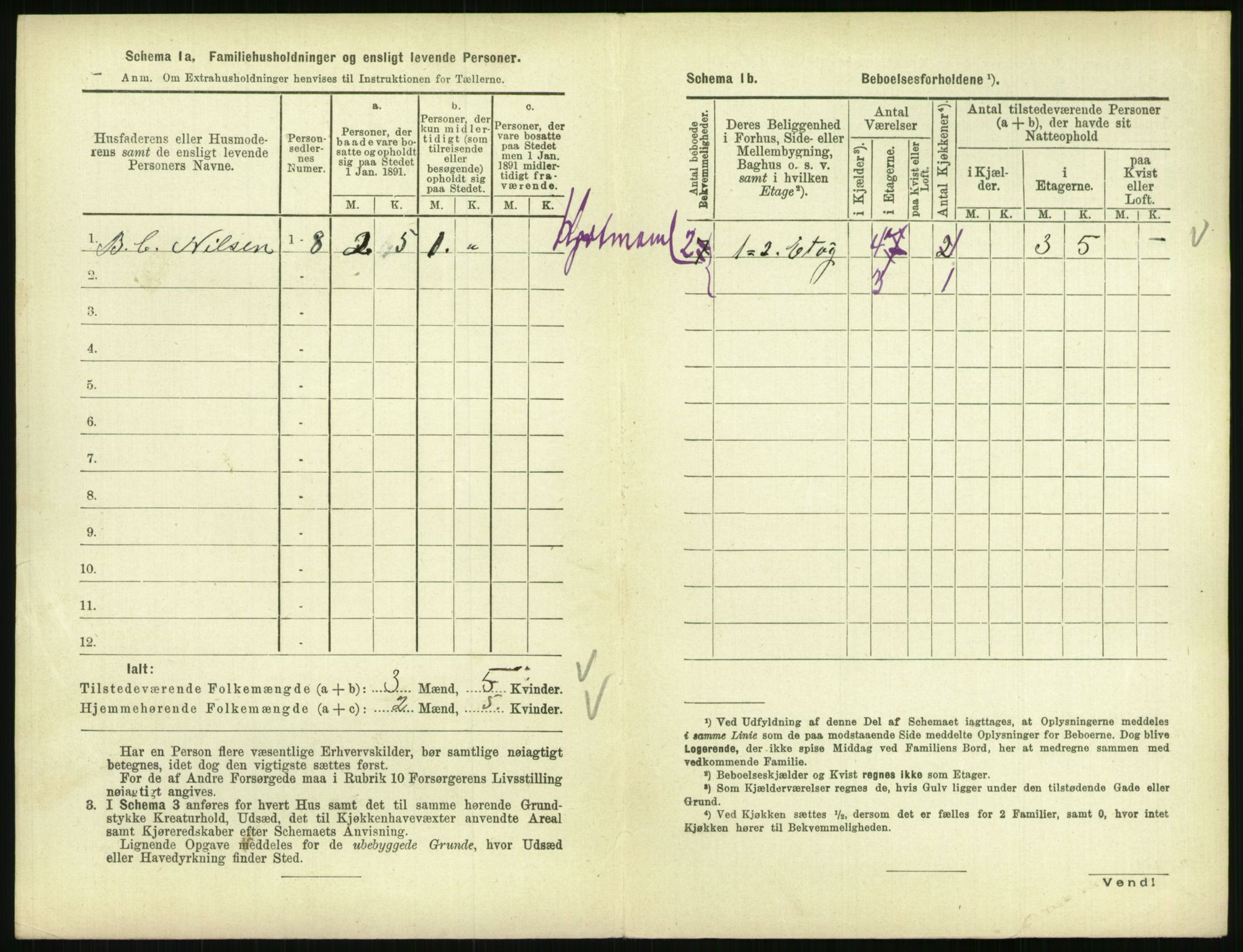 RA, 1891 census for 0801 Kragerø, 1891, p. 931