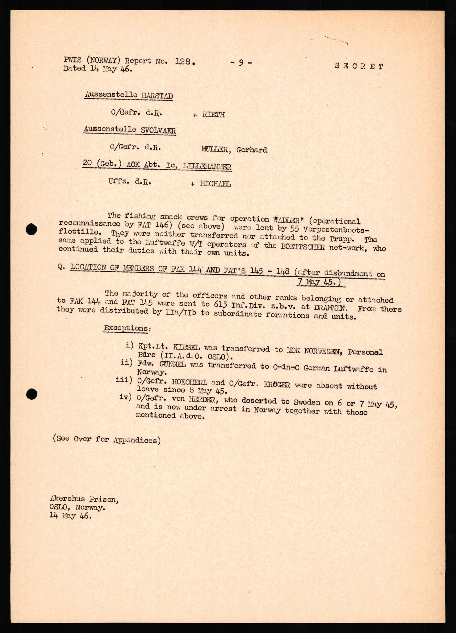 Forsvaret, Forsvarets overkommando II, AV/RA-RAFA-3915/D/Db/L0024: CI Questionaires. Tyske okkupasjonsstyrker i Norge. Tyskere., 1945-1946, p. 388