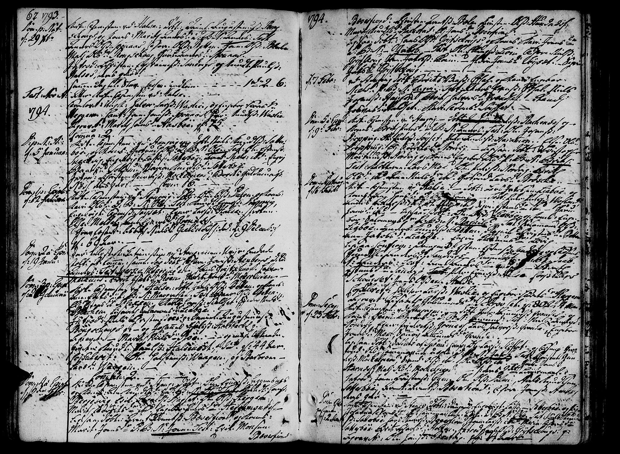 Ministerialprotokoller, klokkerbøker og fødselsregistre - Møre og Romsdal, SAT/A-1454/592/L1022: Parish register (official) no. 592A01, 1784-1819, p. 62