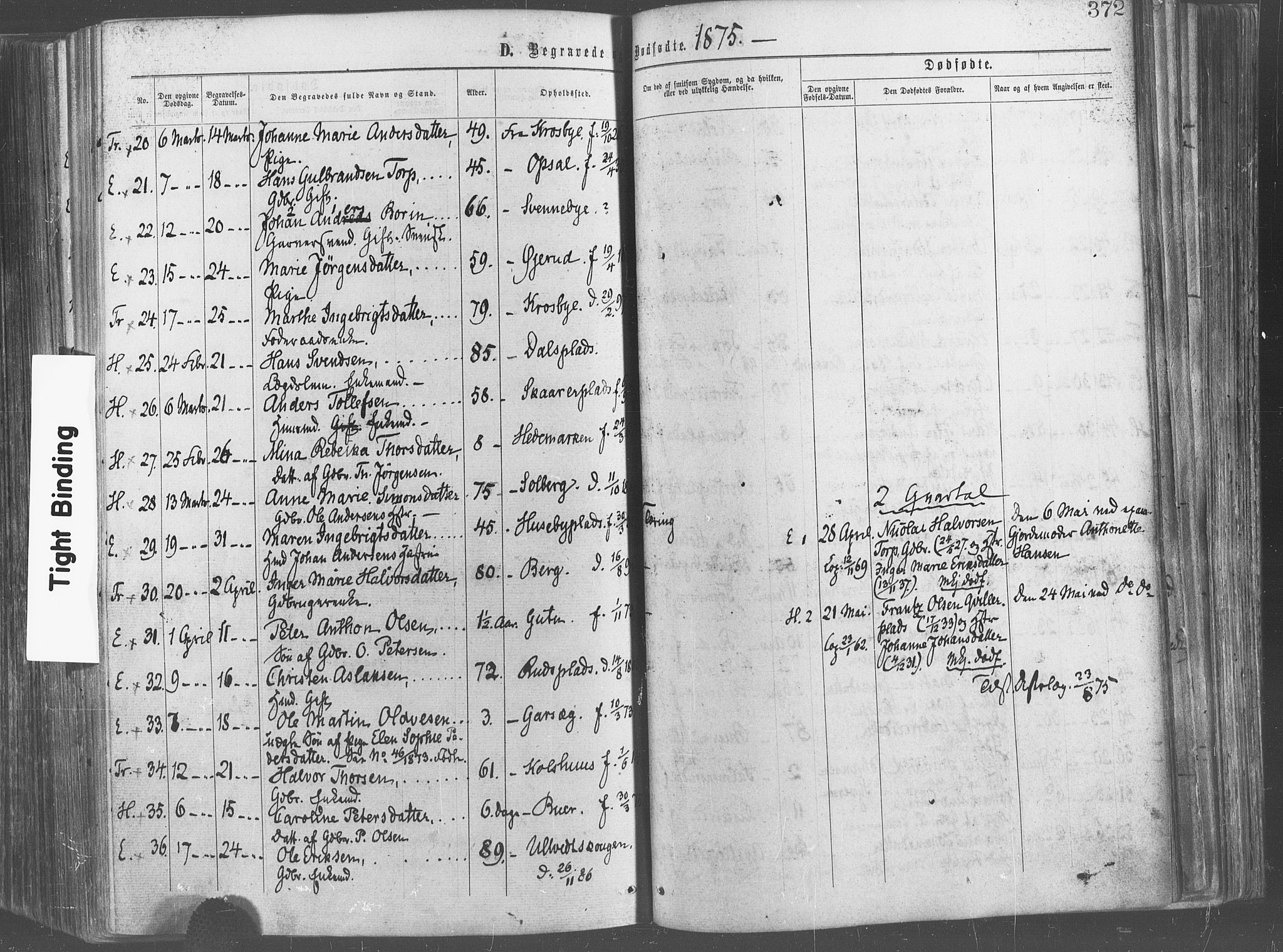 Eidsberg prestekontor Kirkebøker, AV/SAO-A-10905/F/Fa/L0011: Parish register (official) no. I 11, 1867-1878, p. 372