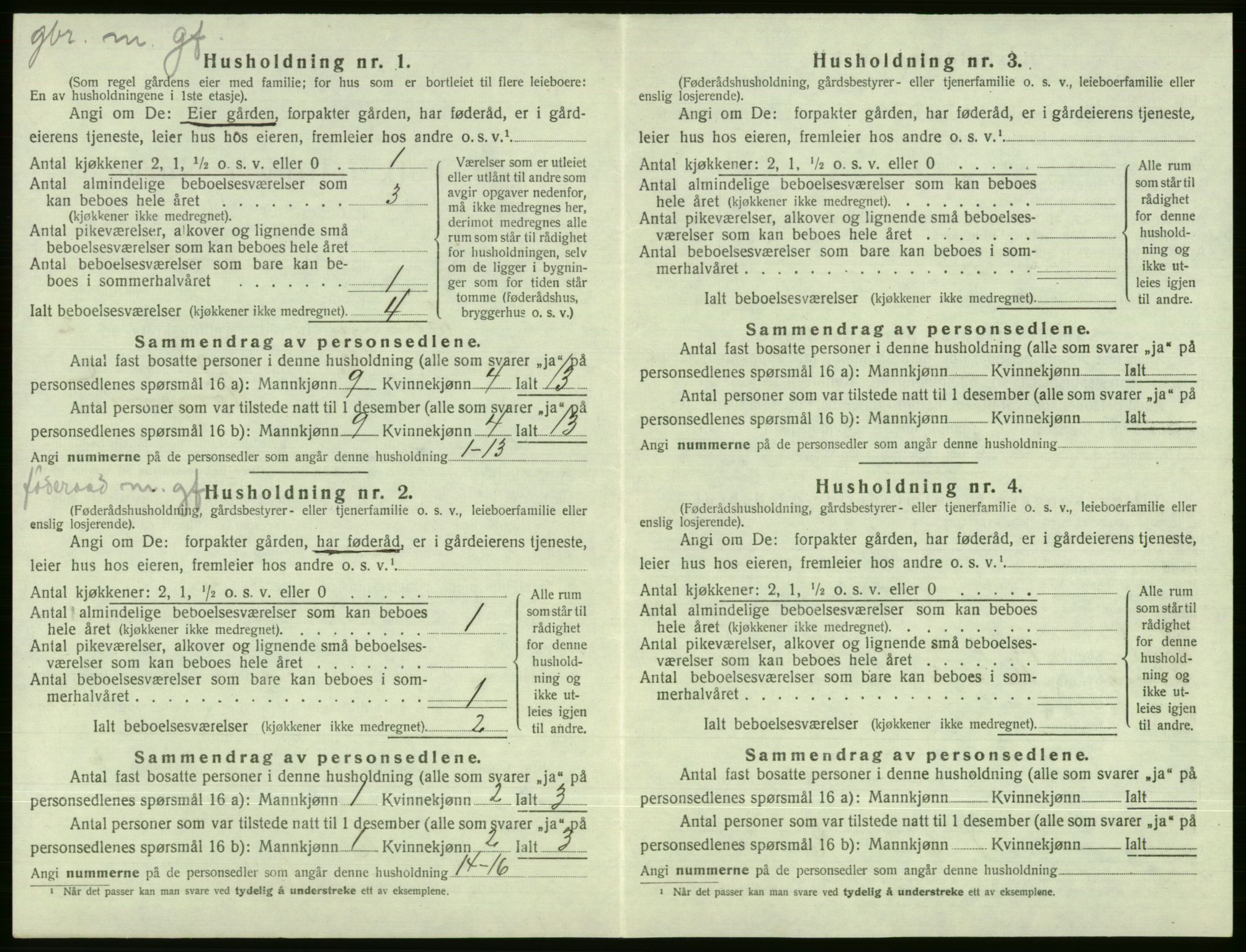 SAB, 1920 census for Evanger, 1920, p. 112