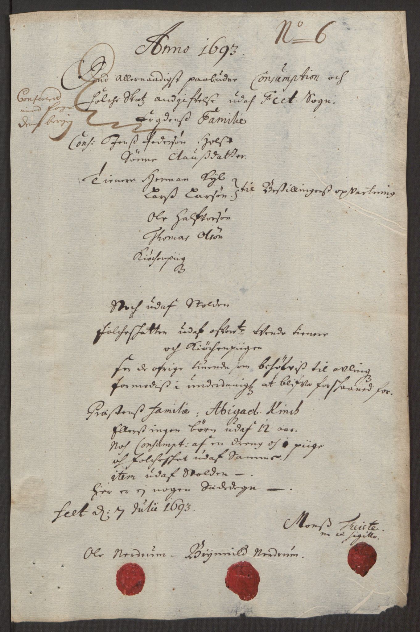 Rentekammeret inntil 1814, Reviderte regnskaper, Fogderegnskap, AV/RA-EA-4092/R11/L0578: Fogderegnskap Nedre Romerike, 1693, p. 204