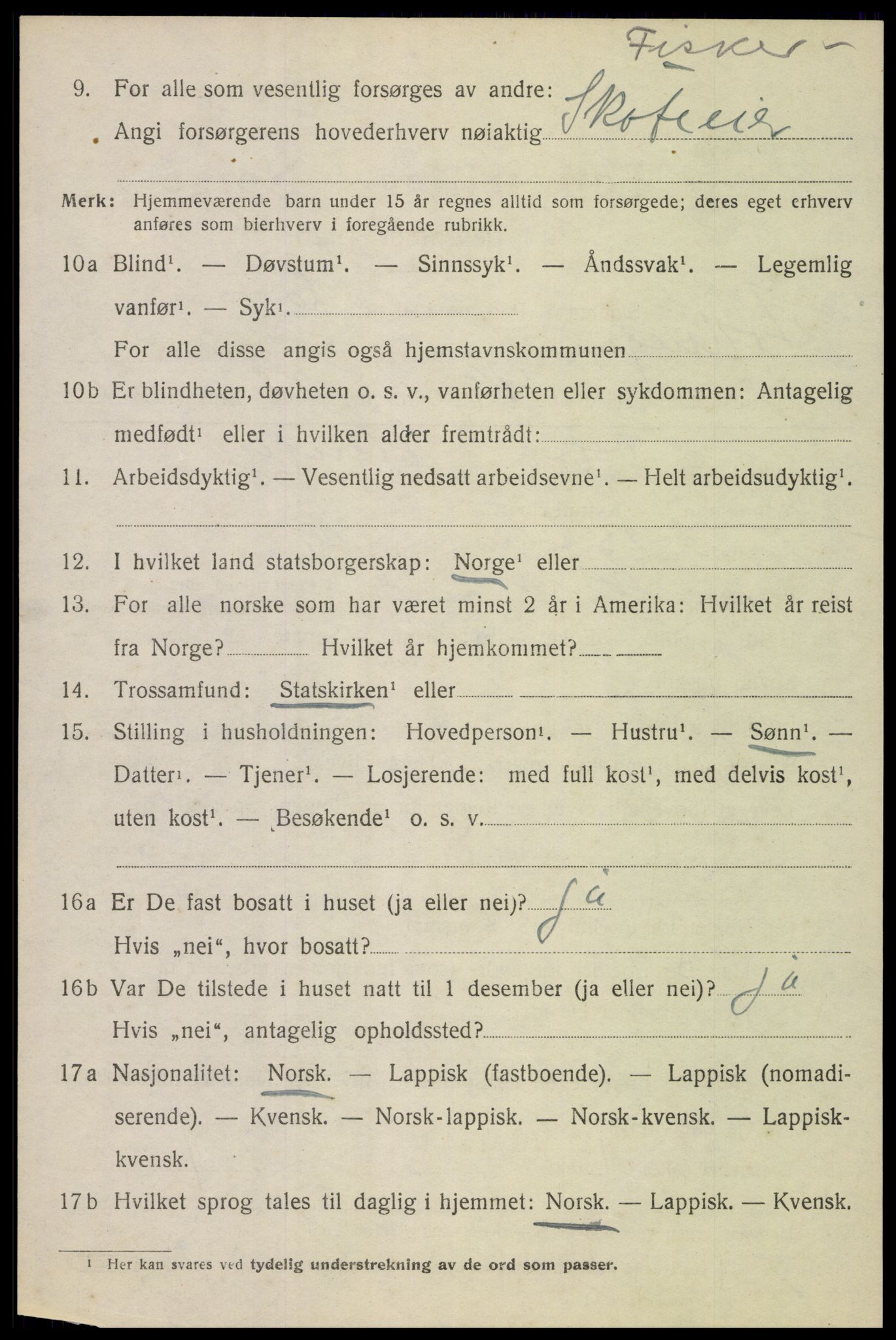 SAT, 1920 census for Lødingen, 1920, p. 4702