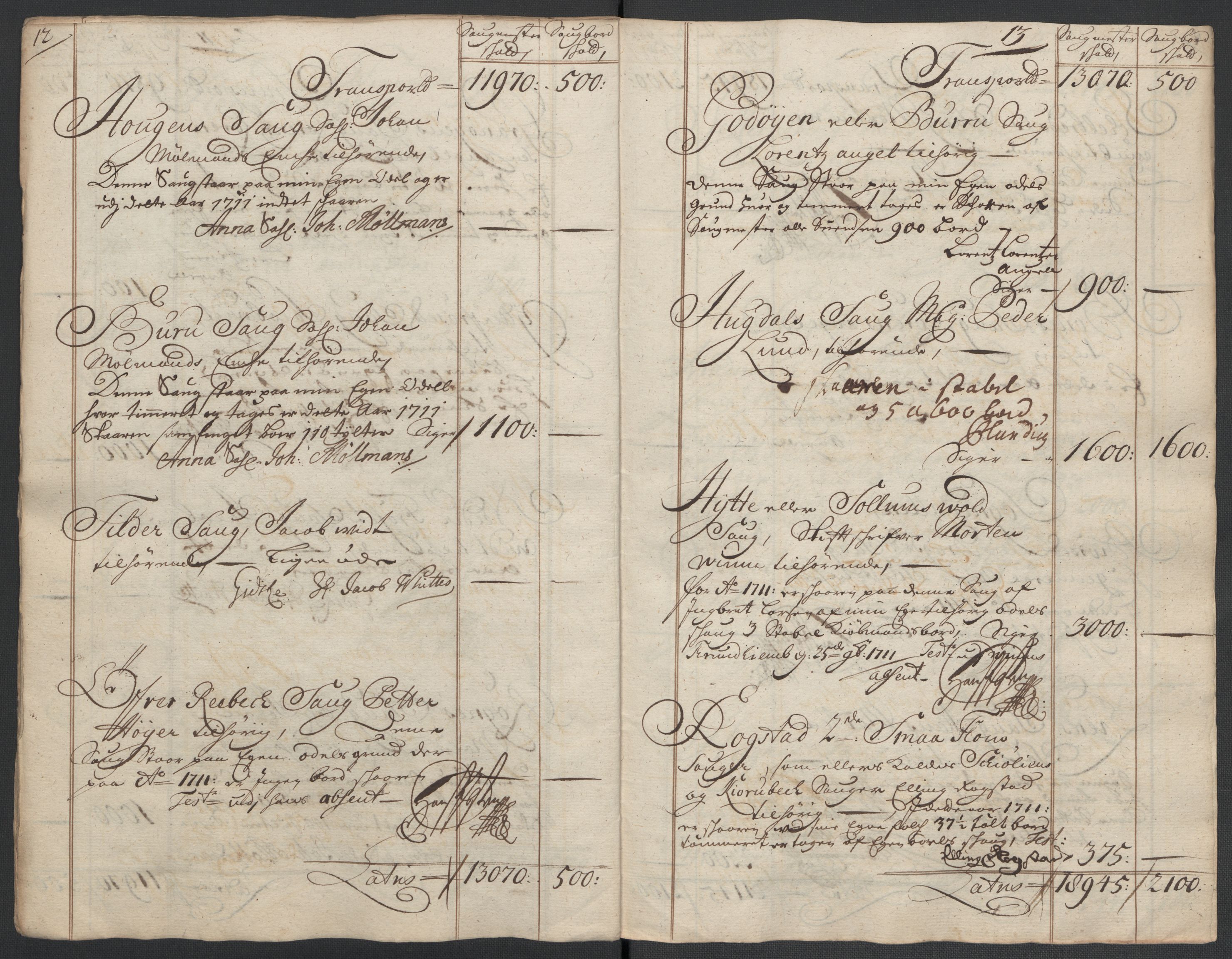 Rentekammeret inntil 1814, Reviderte regnskaper, Fogderegnskap, AV/RA-EA-4092/R60/L3961: Fogderegnskap Orkdal og Gauldal, 1711, p. 338