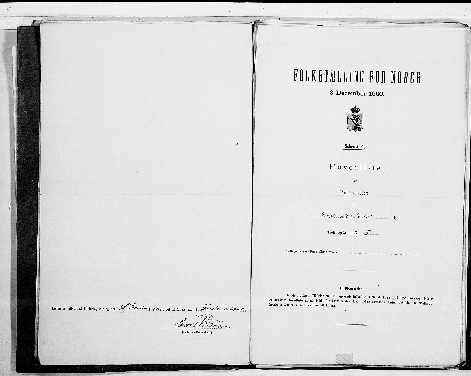 SAO, 1900 census for Fredrikstad, 1900, p. 12