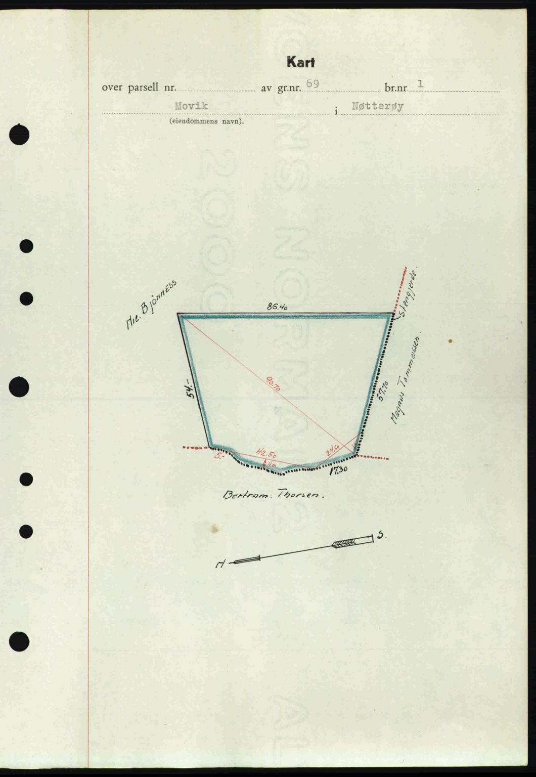 Tønsberg sorenskriveri, AV/SAKO-A-130/G/Ga/Gaa/L0015: Mortgage book no. A15, 1944-1944, Diary no: : 737/1944