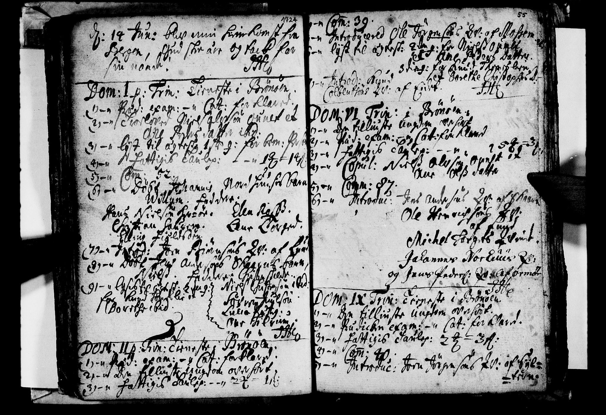 Ministerialprotokoller, klokkerbøker og fødselsregistre - Nordland, AV/SAT-A-1459/813/L0194: Parish register (official) no. 813A04, 1719-1758, p. 55