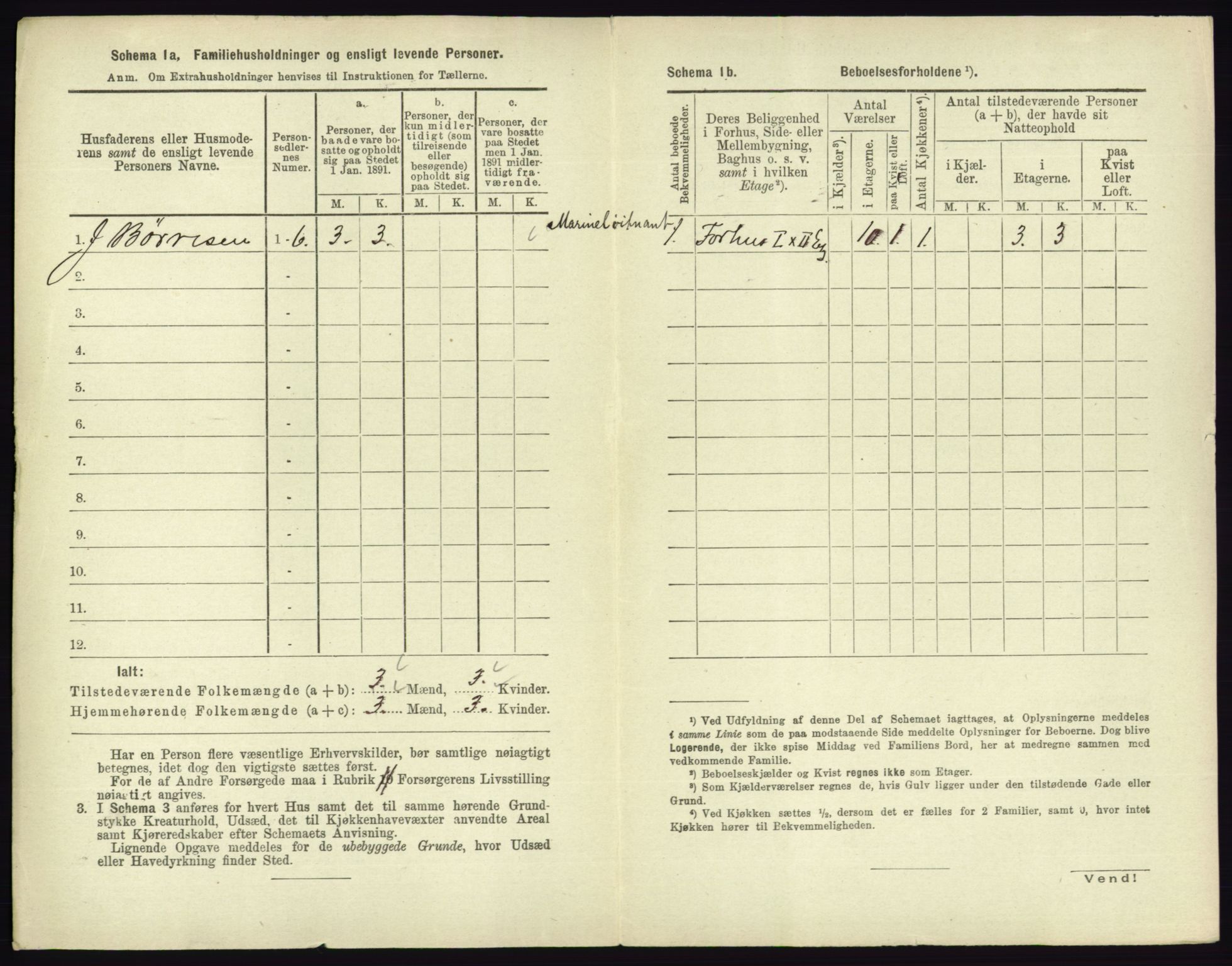 RA, 1891 census for 0703 Horten, 1891, p. 1354