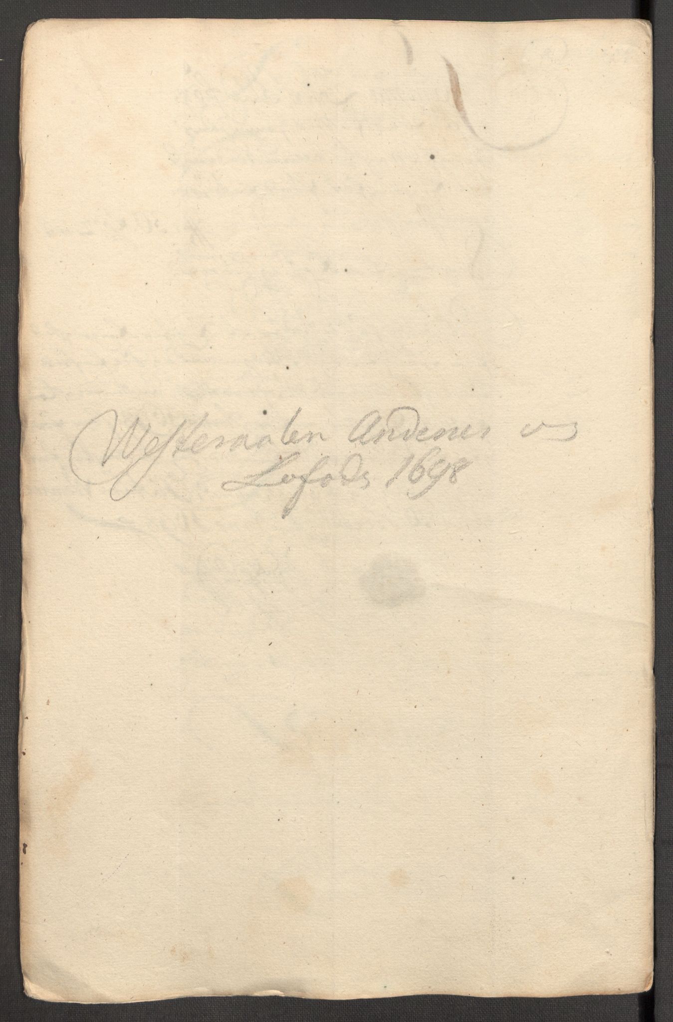 Rentekammeret inntil 1814, Reviderte regnskaper, Fogderegnskap, RA/EA-4092/R67/L4678: Fogderegnskap Vesterålen, Andenes og Lofoten, 1696-1708, p. 236