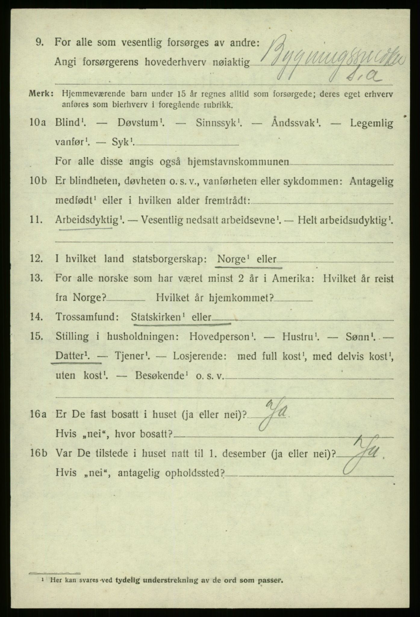 SAB, 1920 census for Eid, 1920, p. 5109