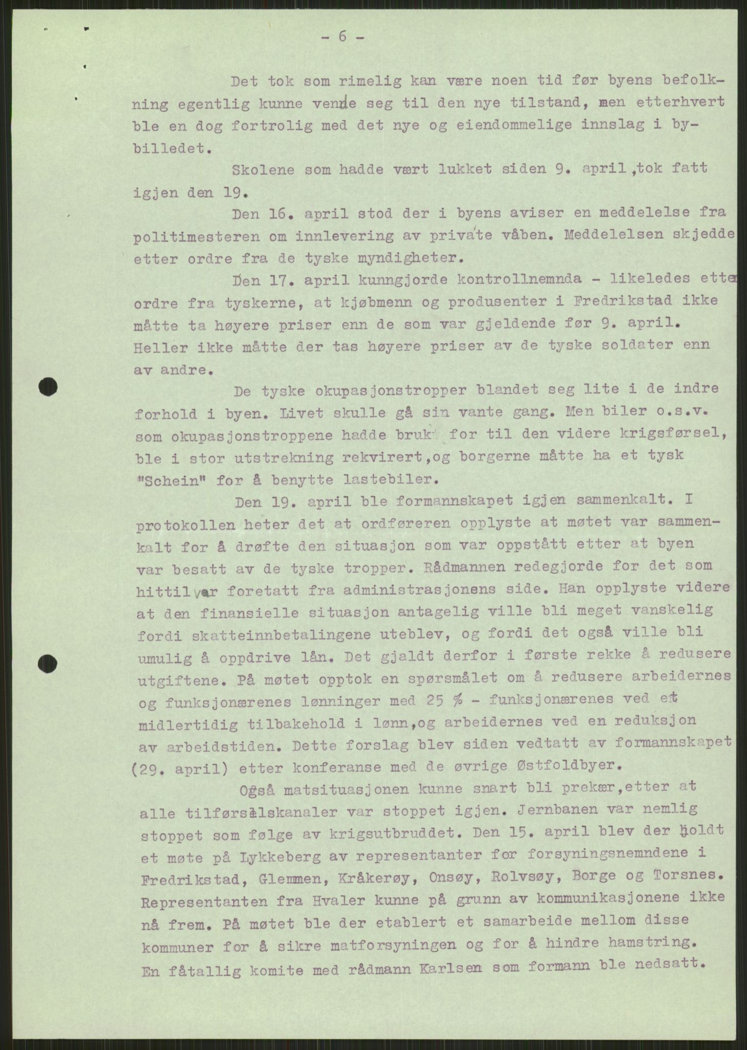 Forsvaret, Forsvarets krigshistoriske avdeling, AV/RA-RAFA-2017/Y/Ya/L0013: II-C-11-31 - Fylkesmenn.  Rapporter om krigsbegivenhetene 1940., 1940, p. 59