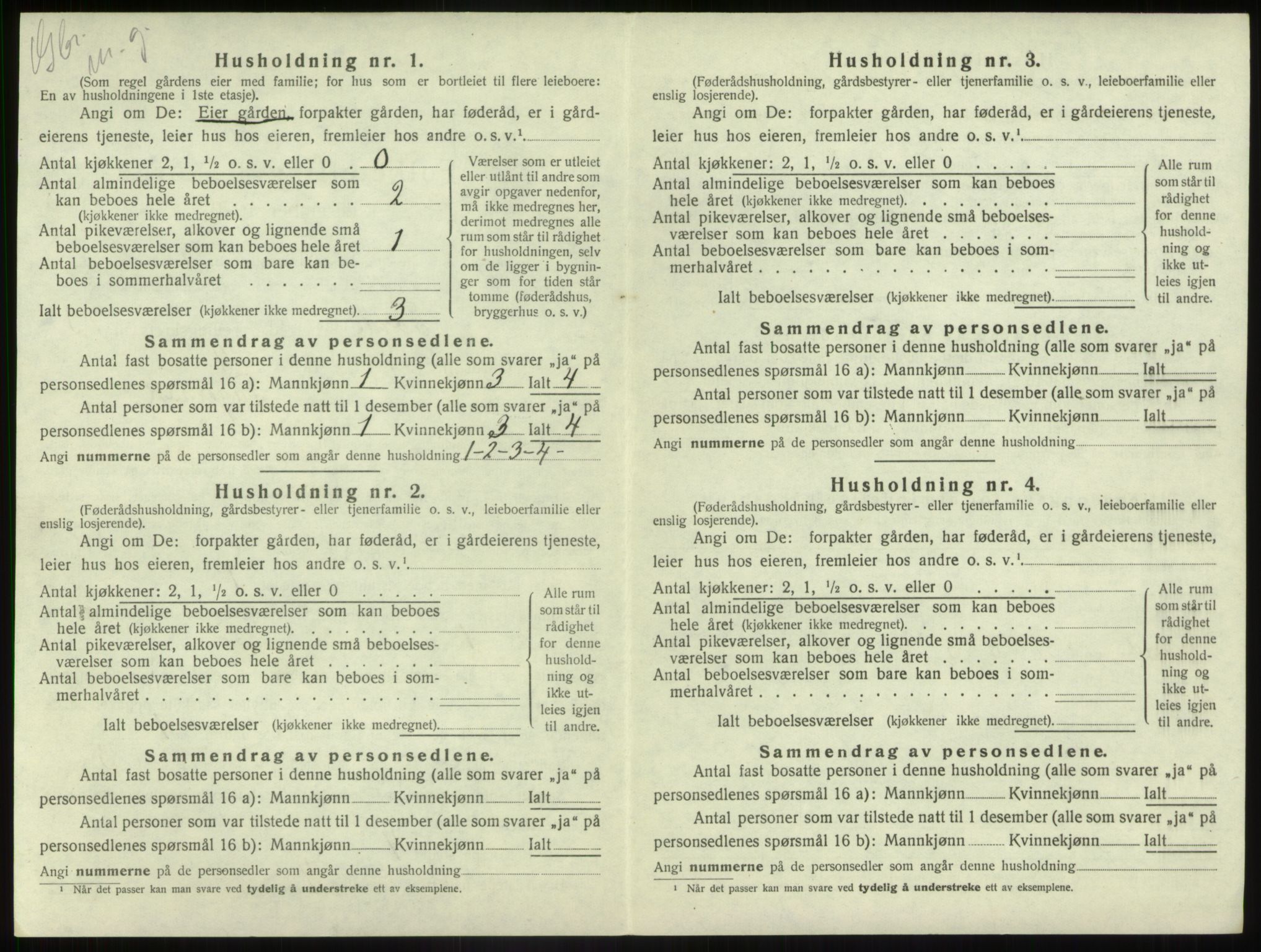 SAB, 1920 census for Førde, 1920, p. 694