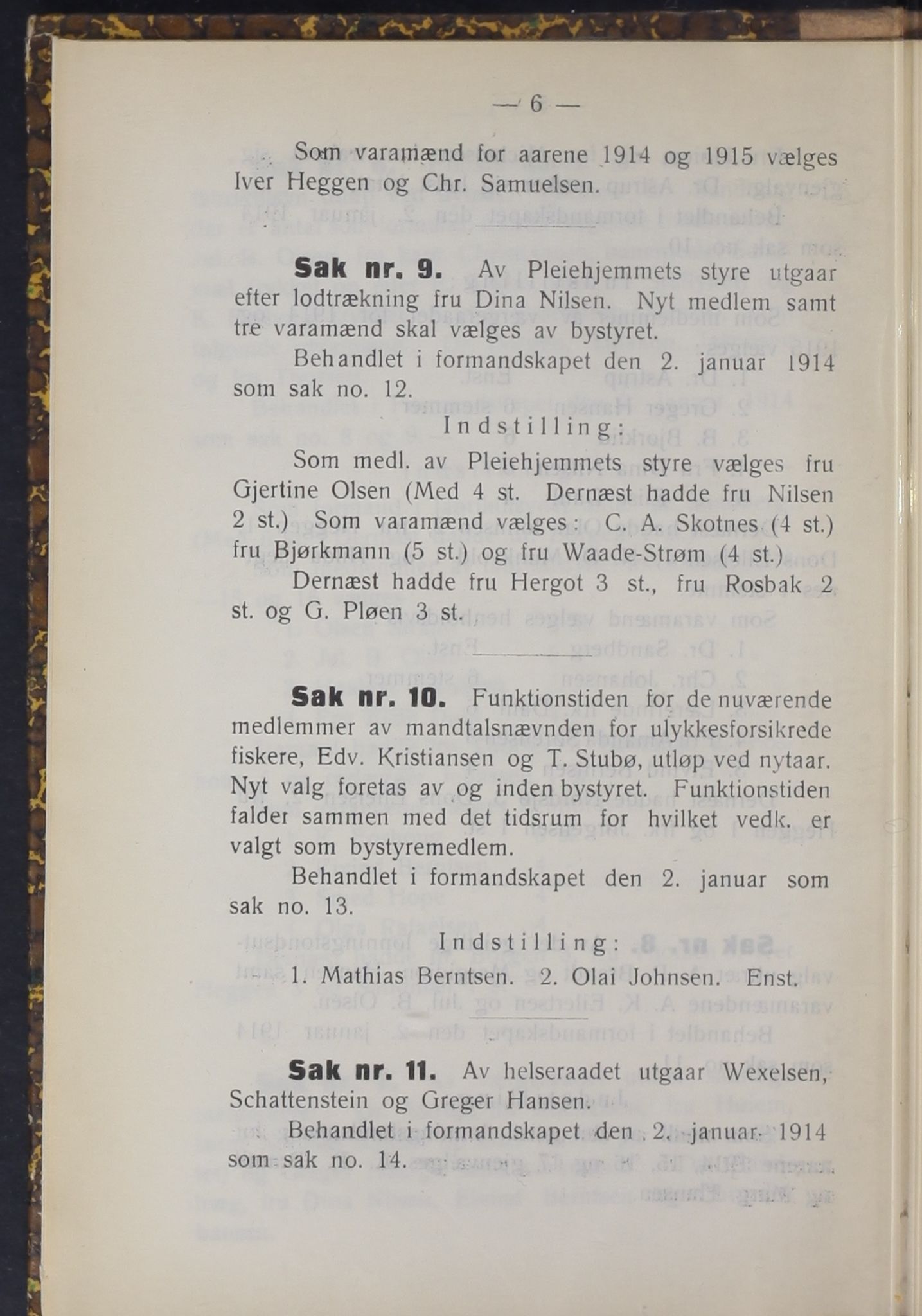 Narvik kommune. Formannskap , AIN/K-18050.150/A/Ab/L0004: Møtebok, 1914