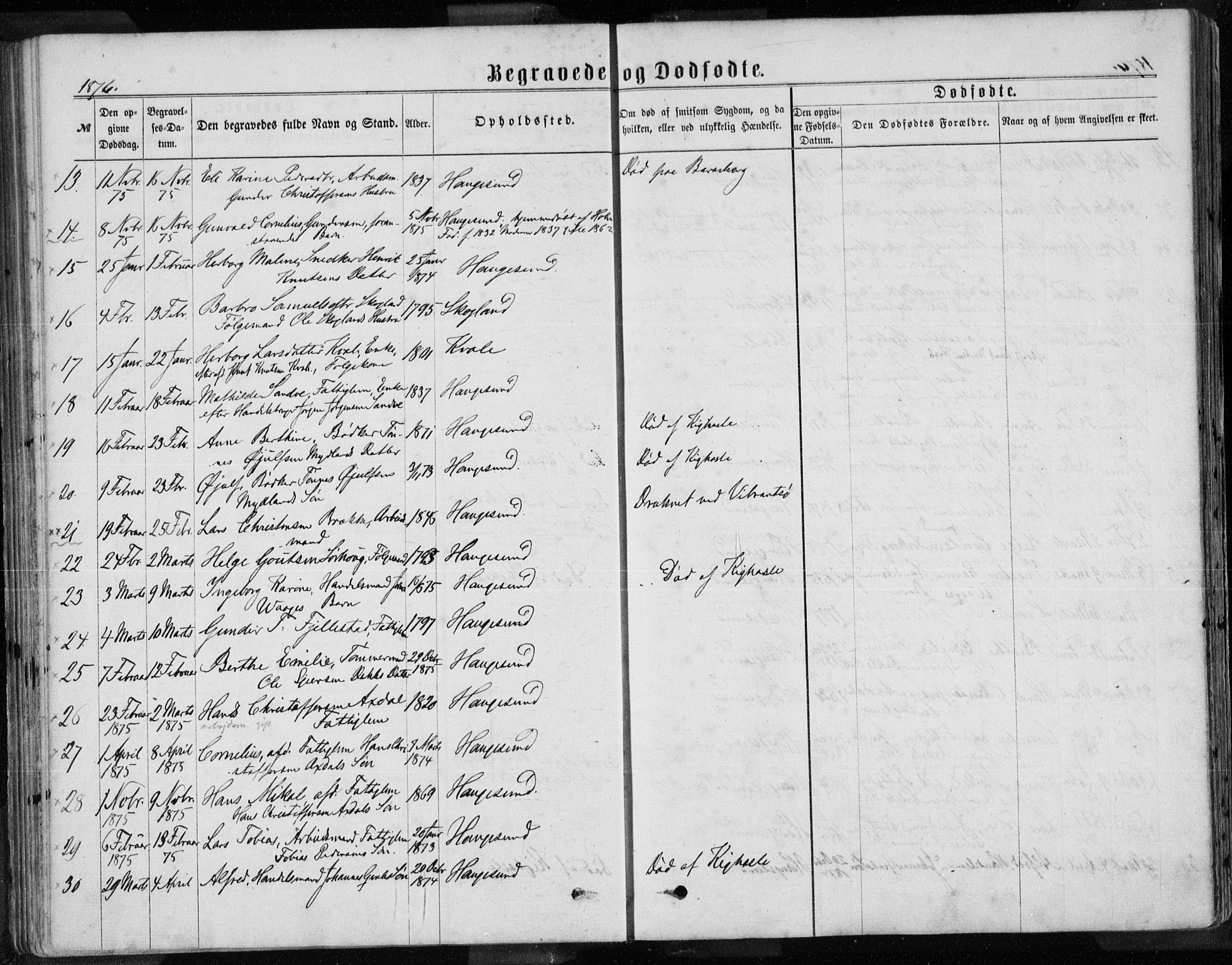 Torvastad sokneprestkontor, AV/SAST-A -101857/H/Ha/Haa/L0013: Parish register (official) no. A 12.2, 1867-1877