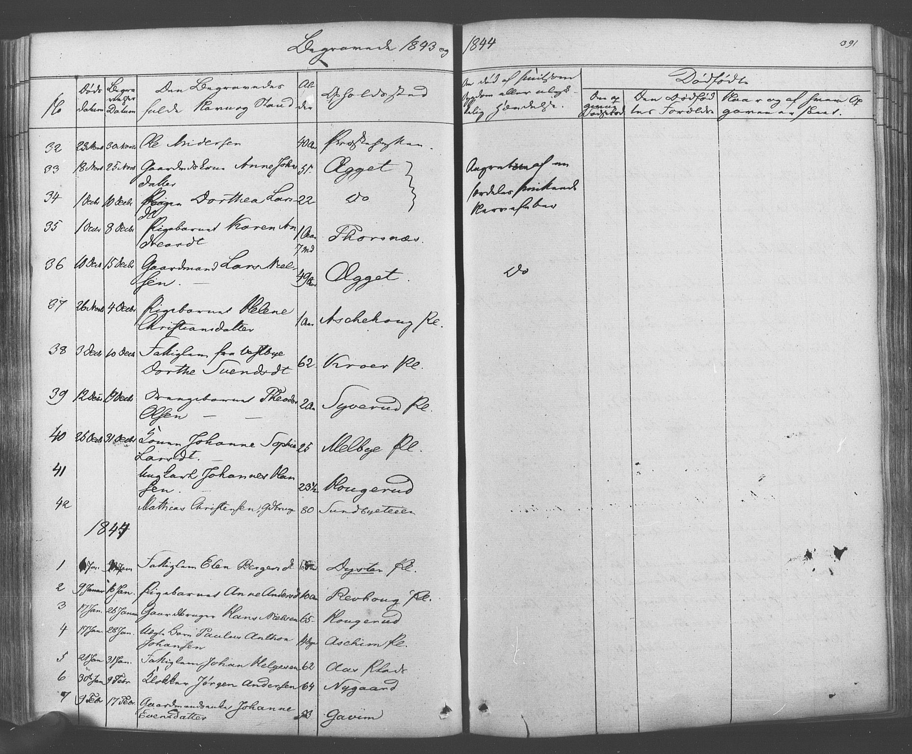 Ås prestekontor Kirkebøker, AV/SAO-A-10894/F/Fa/L0006: Parish register (official) no. I 6, 1841-1853, p. 390-391