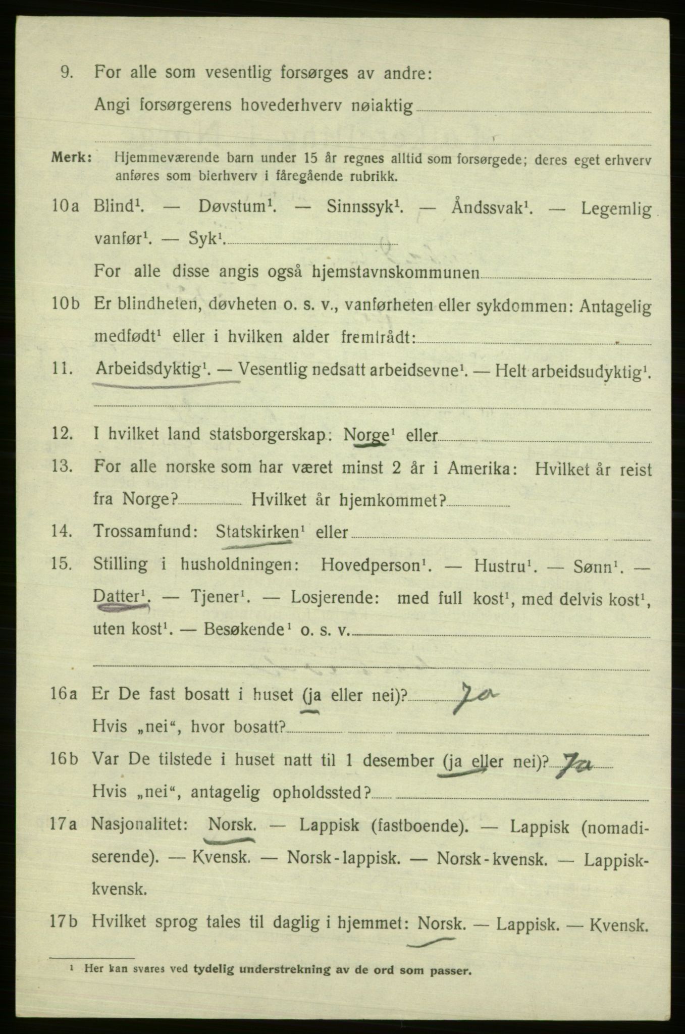 SATØ, 1920 census for Vardø, 1920, p. 4925