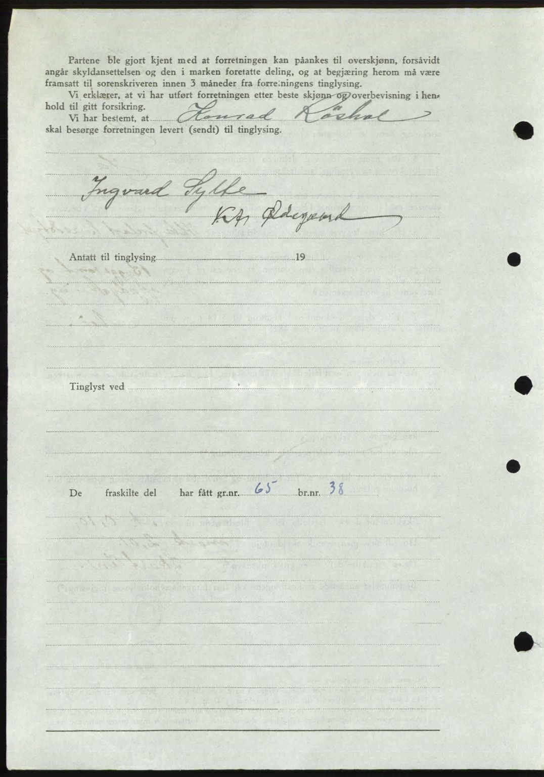 Romsdal sorenskriveri, AV/SAT-A-4149/1/2/2C: Mortgage book no. A27, 1948-1948, Diary no: : 2250/1948