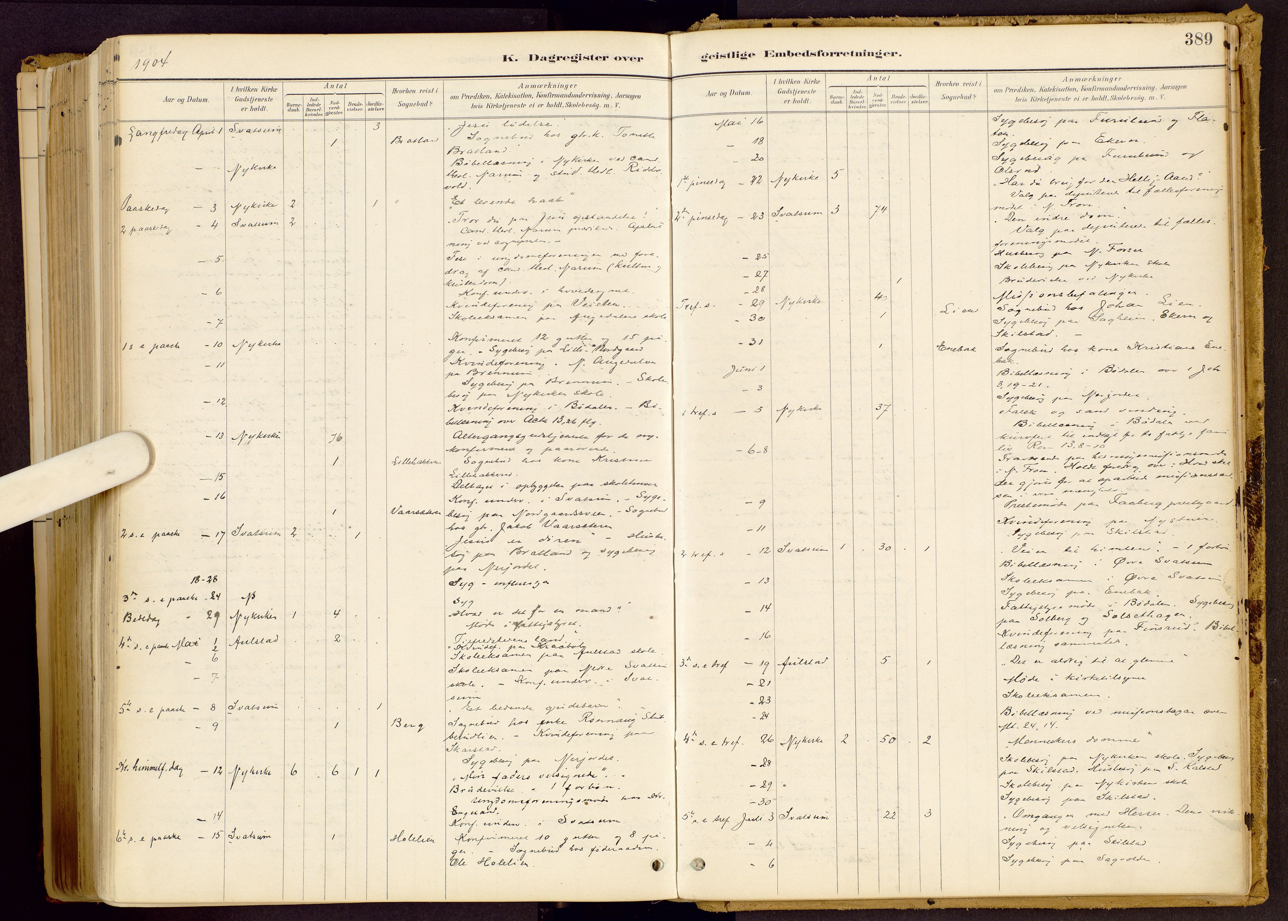 Vestre Gausdal prestekontor, AV/SAH-PREST-094/H/Ha/Haa/L0001: Parish register (official) no. 1, 1887-1914, p. 389