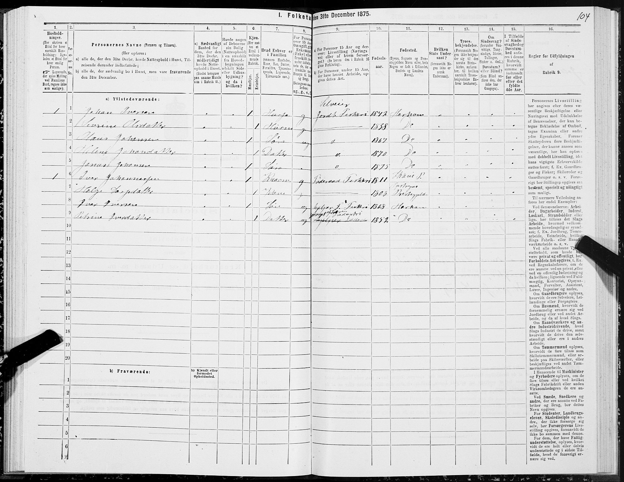 SAT, 1875 census for 1534P Haram, 1875, p. 2104