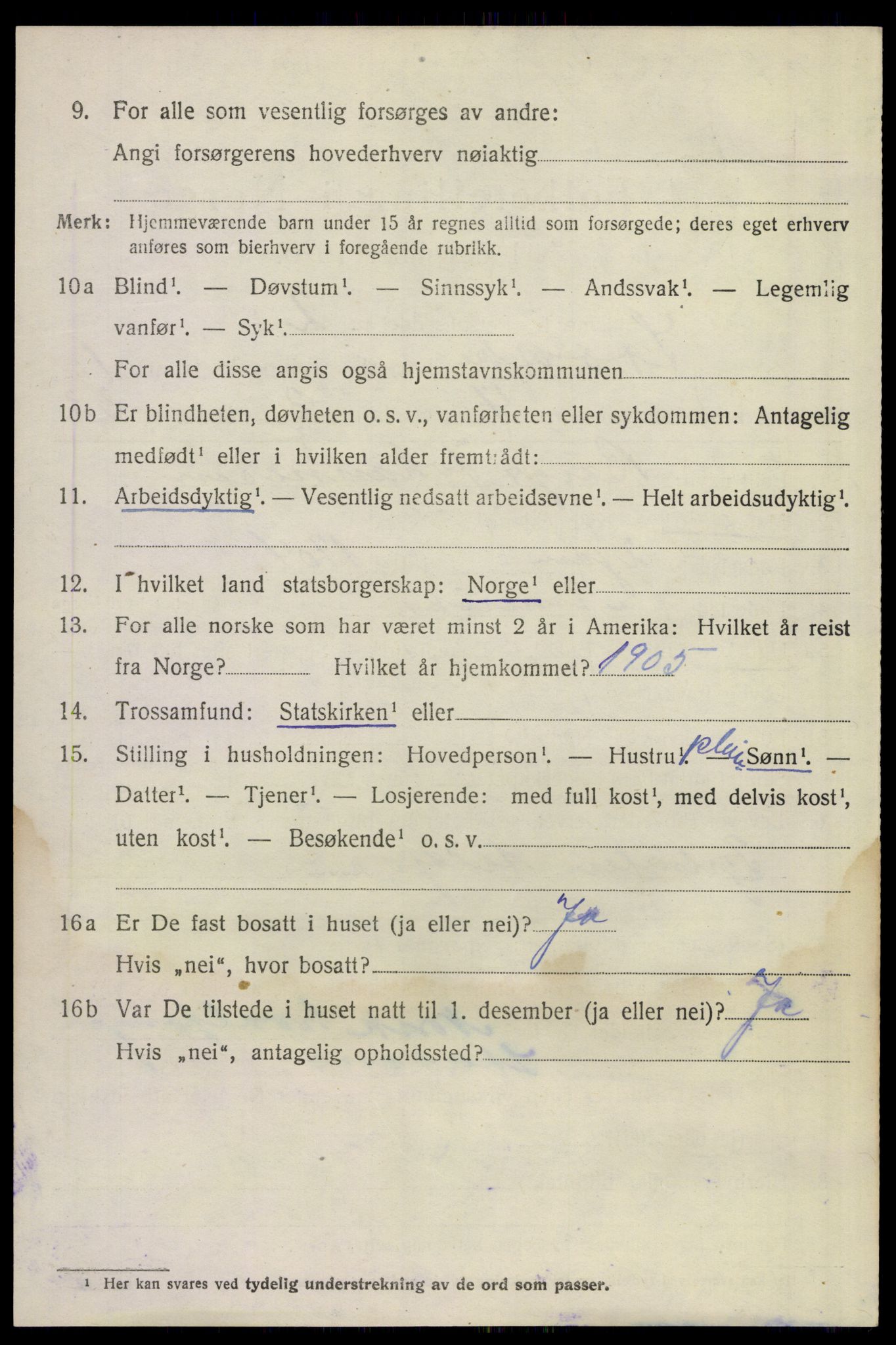 SAKO, 1920 census for Stokke, 1920, p. 2073