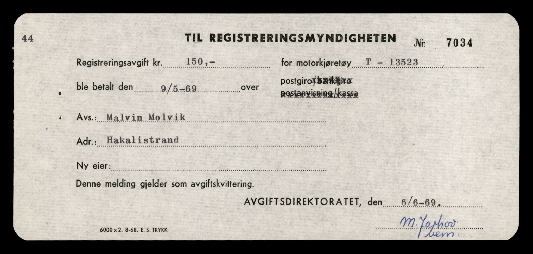 Møre og Romsdal vegkontor - Ålesund trafikkstasjon, AV/SAT-A-4099/F/Fe/L0039: Registreringskort for kjøretøy T 13361 - T 13530, 1927-1998, p. 2849