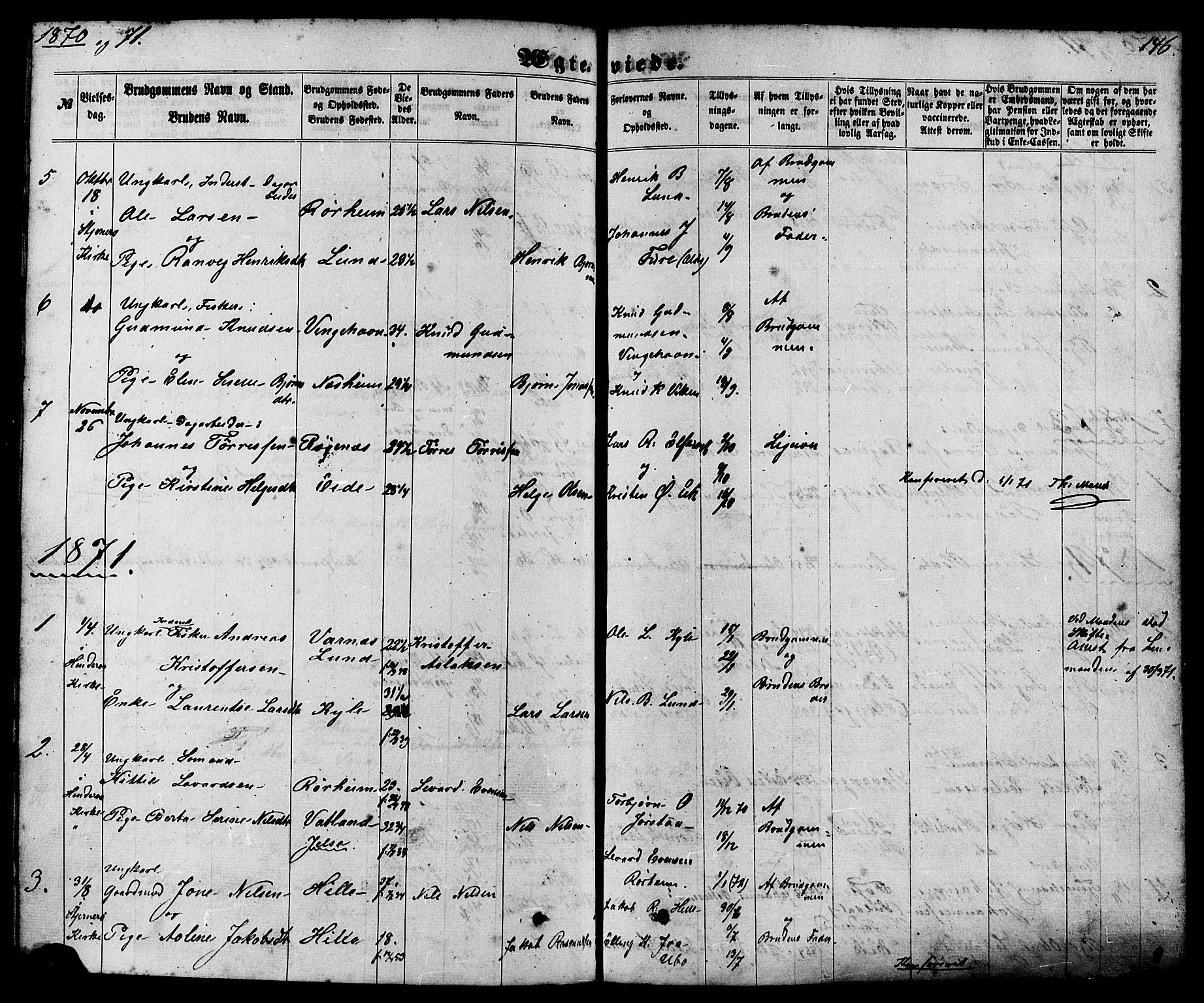 Nedstrand sokneprestkontor, AV/SAST-A-101841/01/IV: Parish register (official) no. A 10, 1861-1887, p. 146