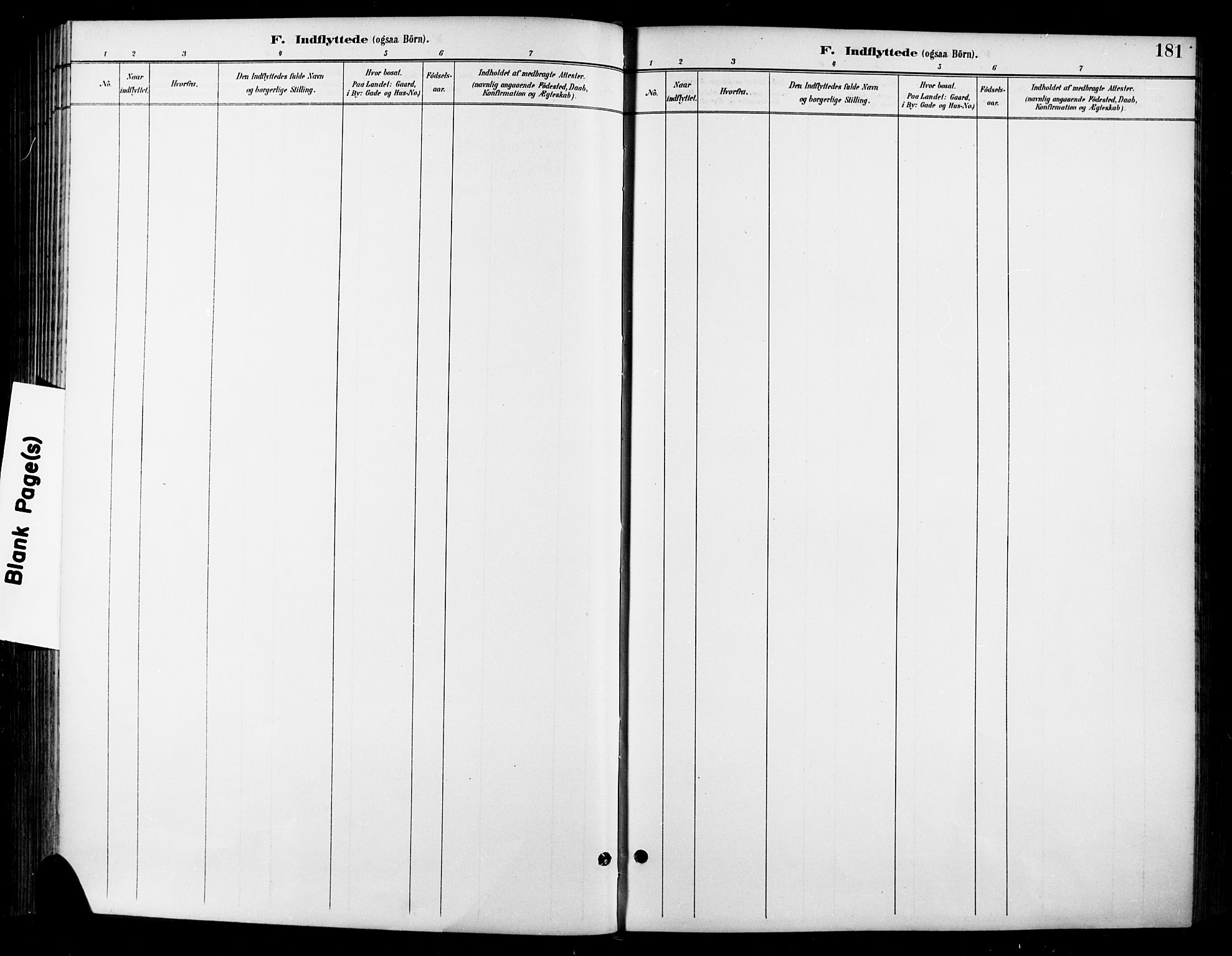 Halden prestekontor Kirkebøker, SAO/A-10909/F/Fa/L0014: Parish register (official) no. I 14, 1890-1906, p. 181