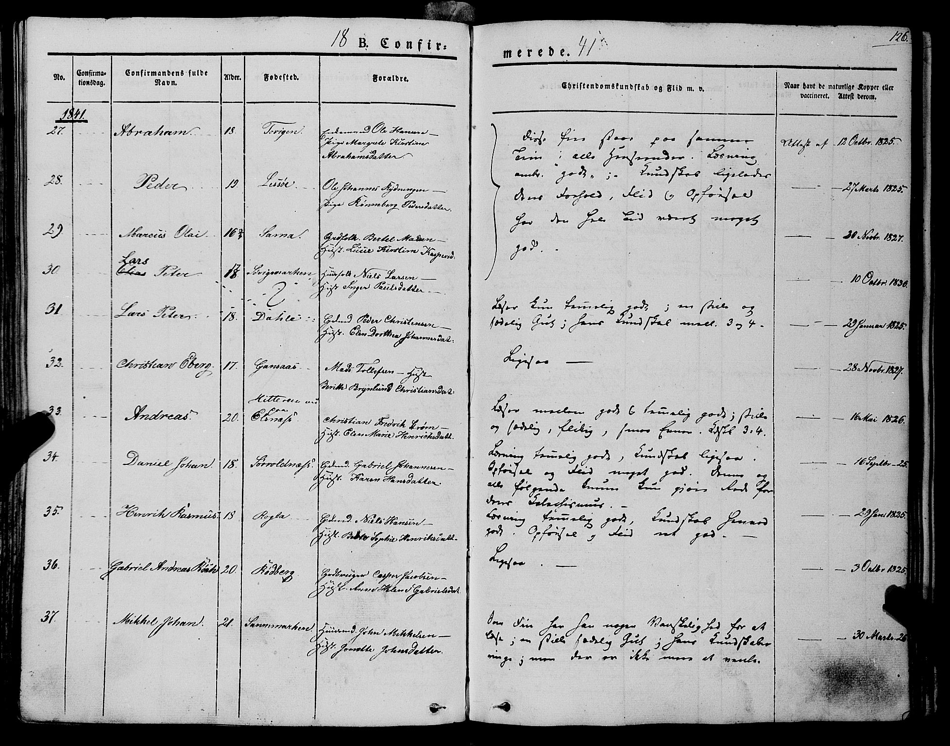 Trondenes sokneprestkontor, SATØ/S-1319/H/Ha/L0009kirke: Parish register (official) no. 9, 1841-1852, p. 126