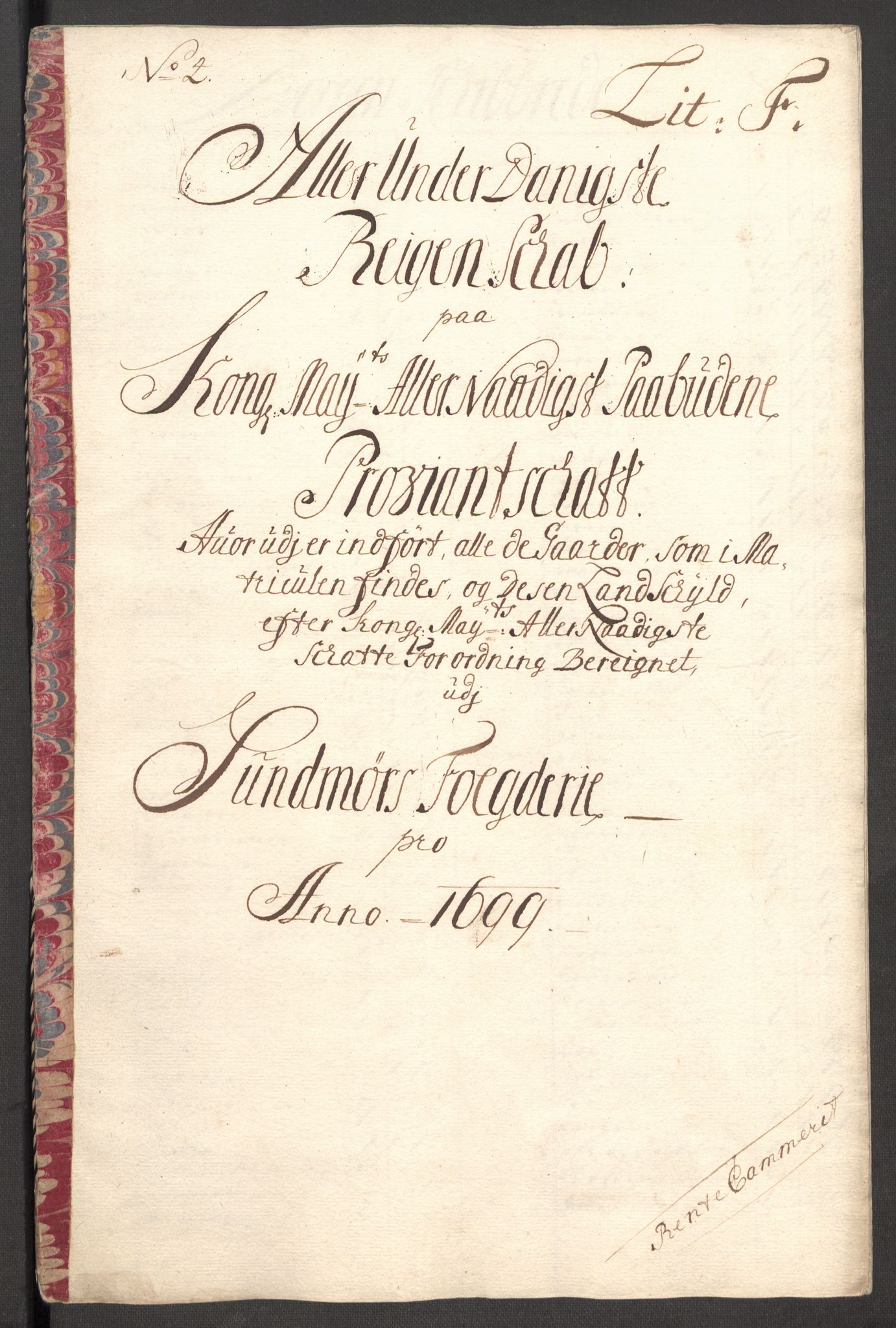 Rentekammeret inntil 1814, Reviderte regnskaper, Fogderegnskap, AV/RA-EA-4092/R54/L3557: Fogderegnskap Sunnmøre, 1699, p. 123