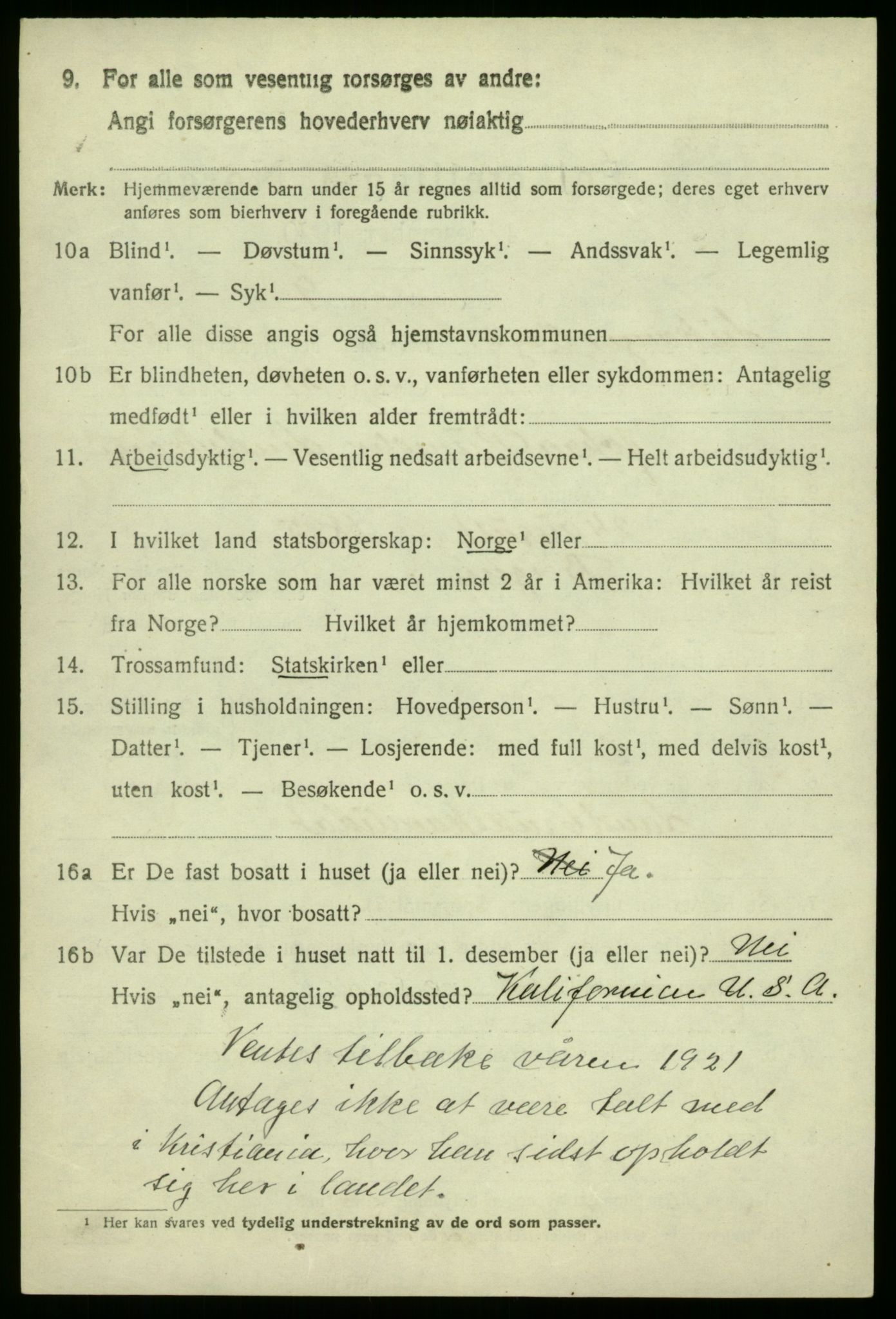 SAB, 1920 census for Leikanger, 1920, p. 3601