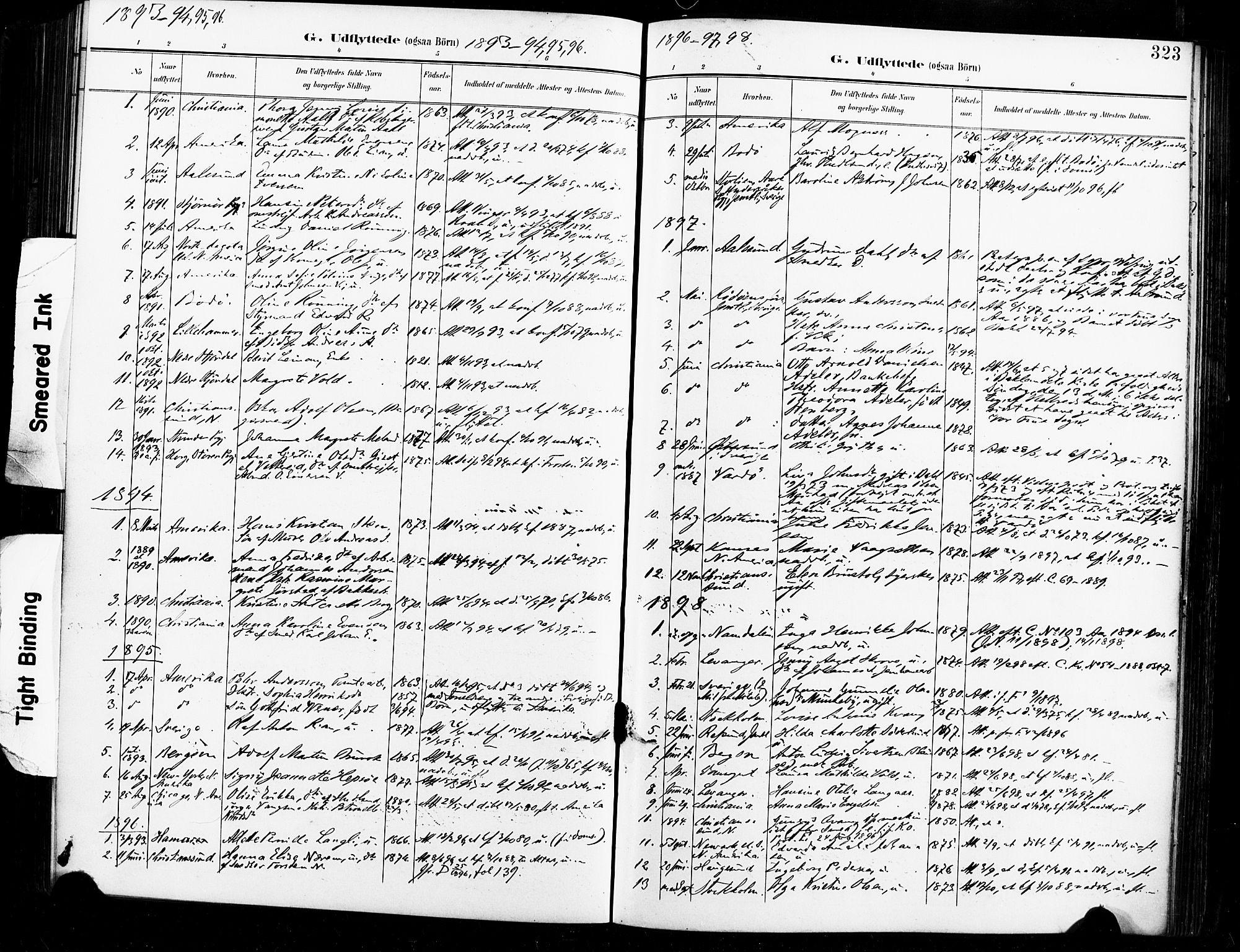 Ministerialprotokoller, klokkerbøker og fødselsregistre - Sør-Trøndelag, SAT/A-1456/604/L0198: Parish register (official) no. 604A19, 1893-1900, p. 323