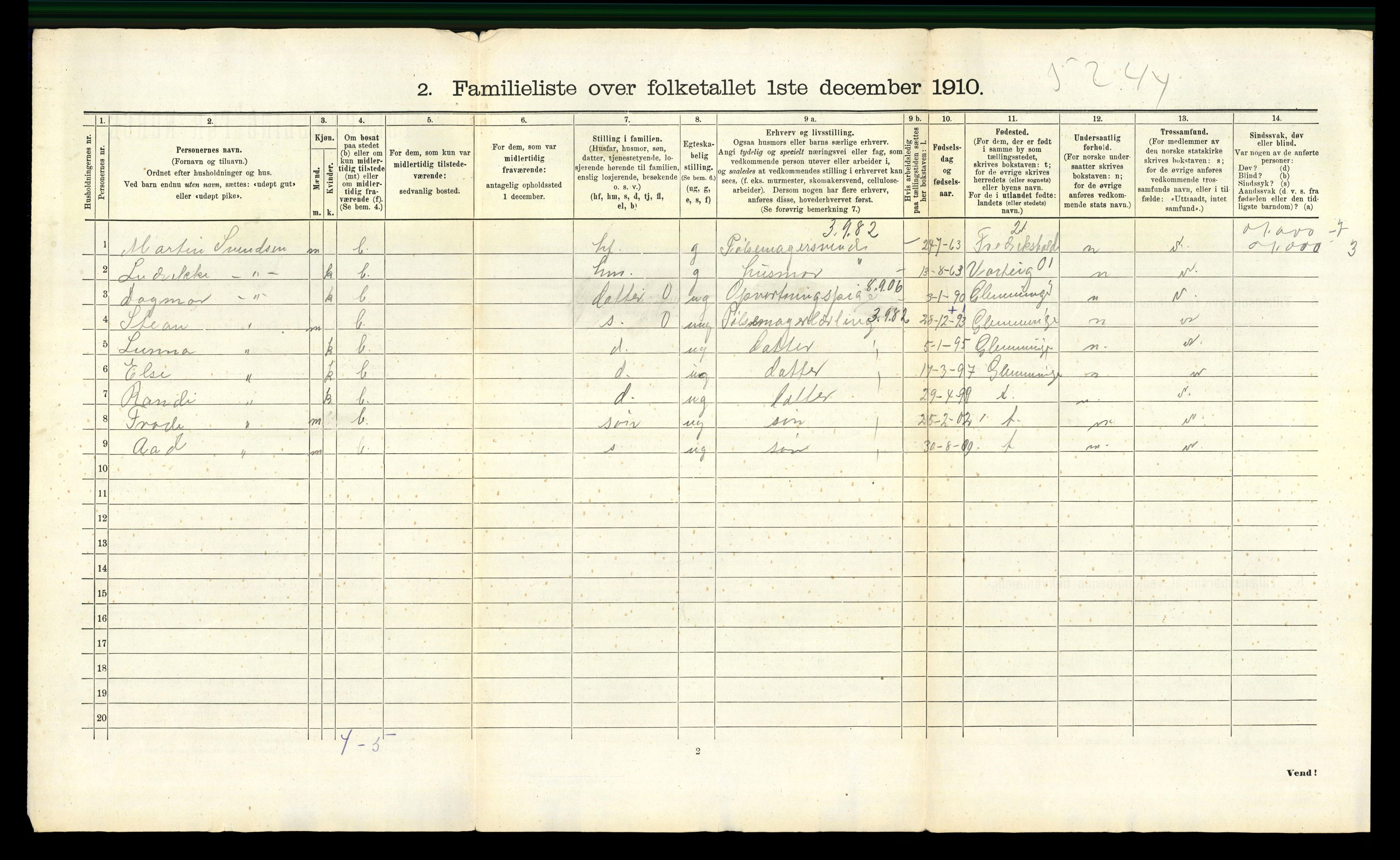 RA, 1910 census for Fredrikstad, 1910, p. 8943