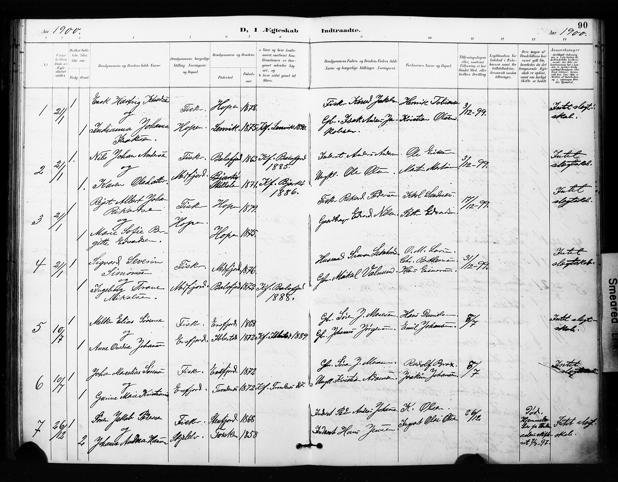 Berg sokneprestkontor, SATØ/S-1318/G/Ga/Gaa/L0005kirke: Parish register (official) no. 5, 1894-1905, p. 90