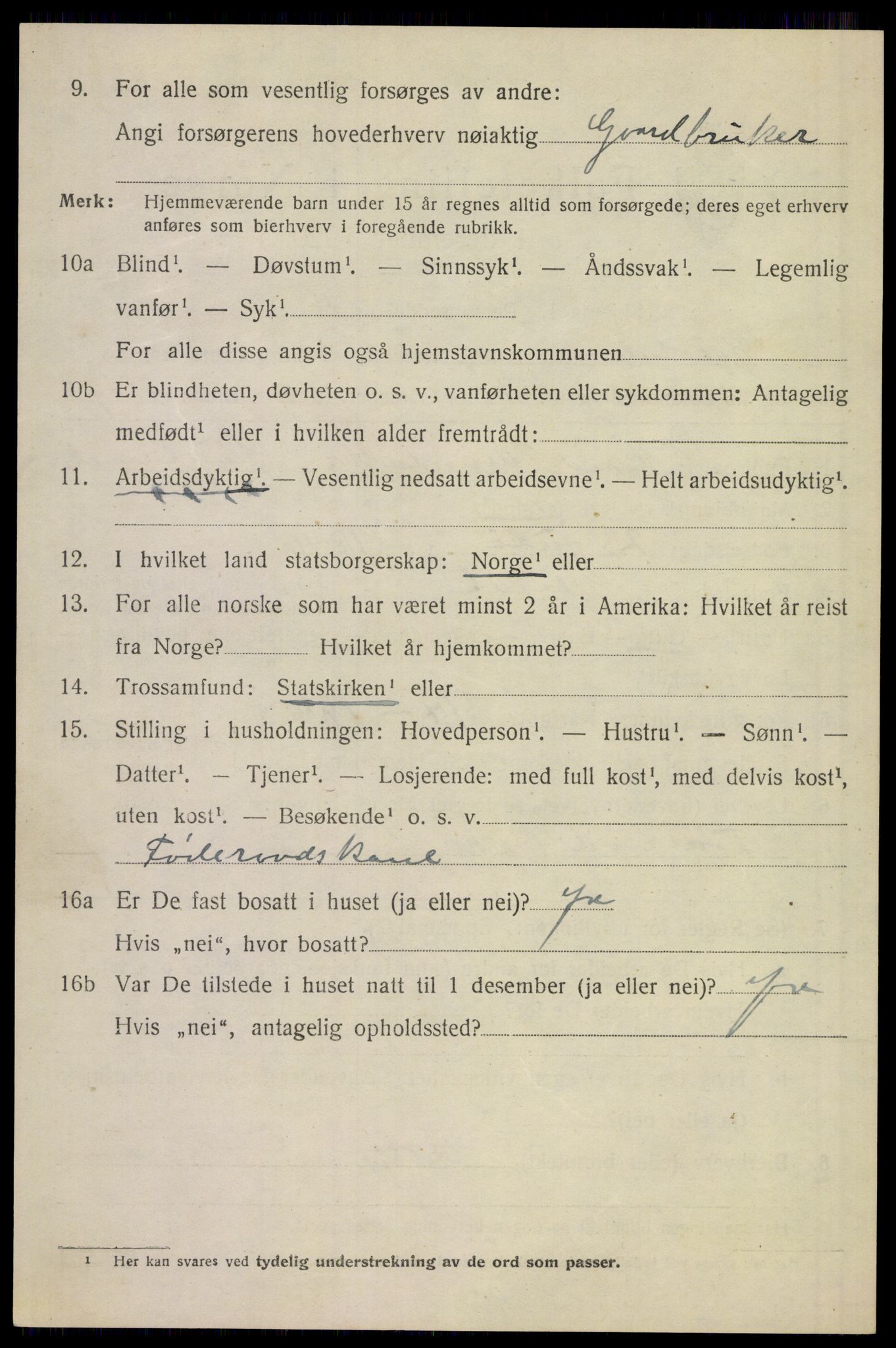 SAST, 1920 census for Gjesdal, 1920, p. 3395