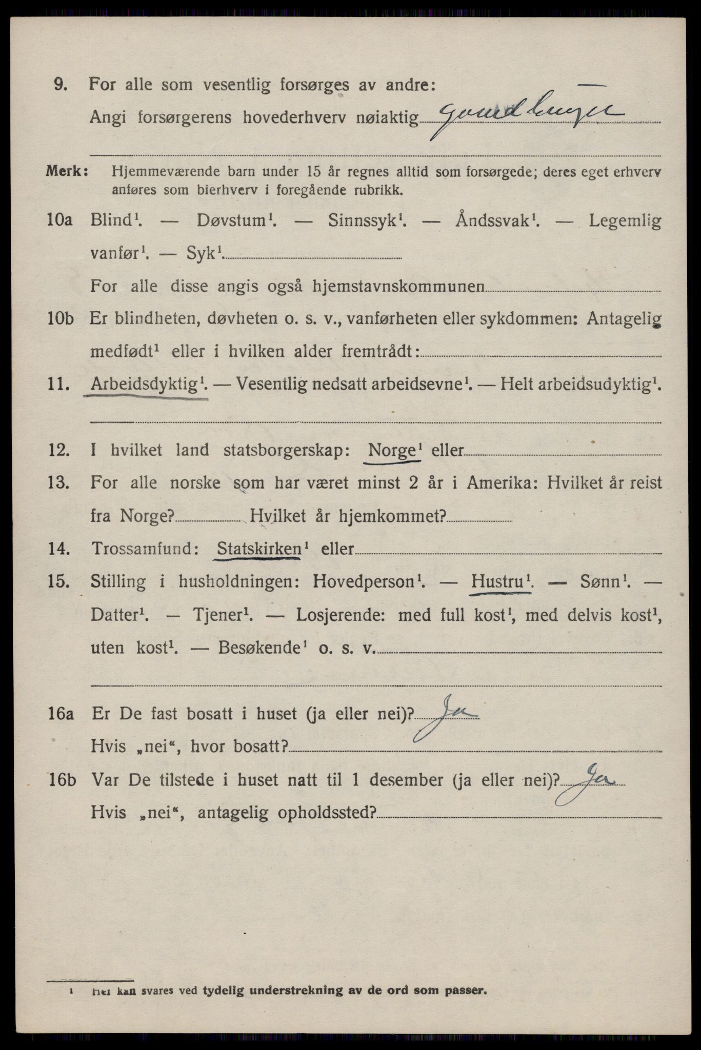 SAST, 1920 census for Hjelmeland, 1920, p. 2452