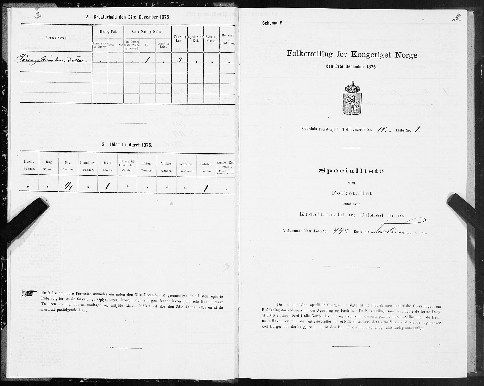 SAT, 1875 census for 1638P Orkdal, 1875, p. 8003