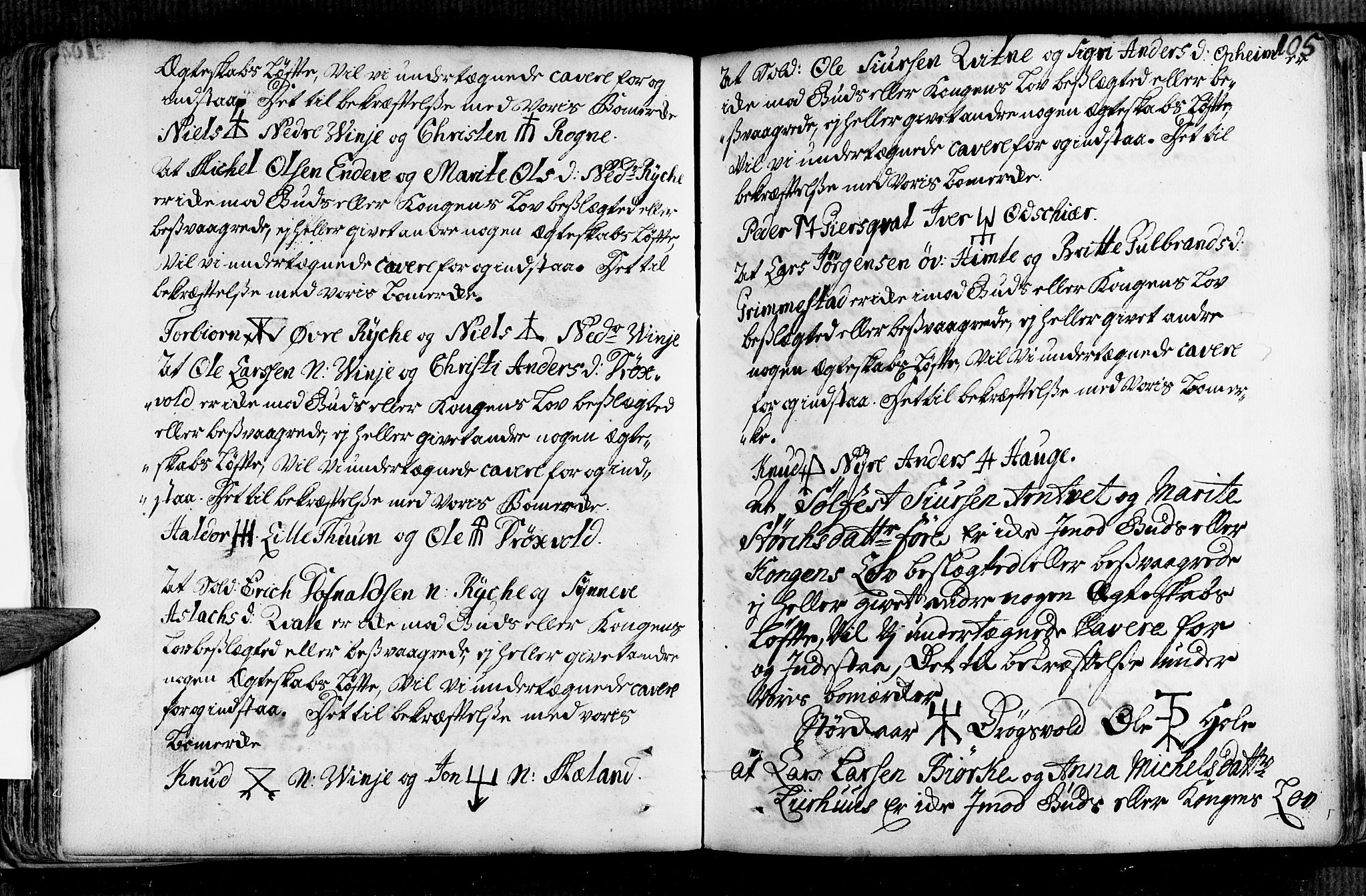 Voss sokneprestembete, AV/SAB-A-79001/H/Haa: Parish register (official) no. A 2, 1709-1730, p. 105