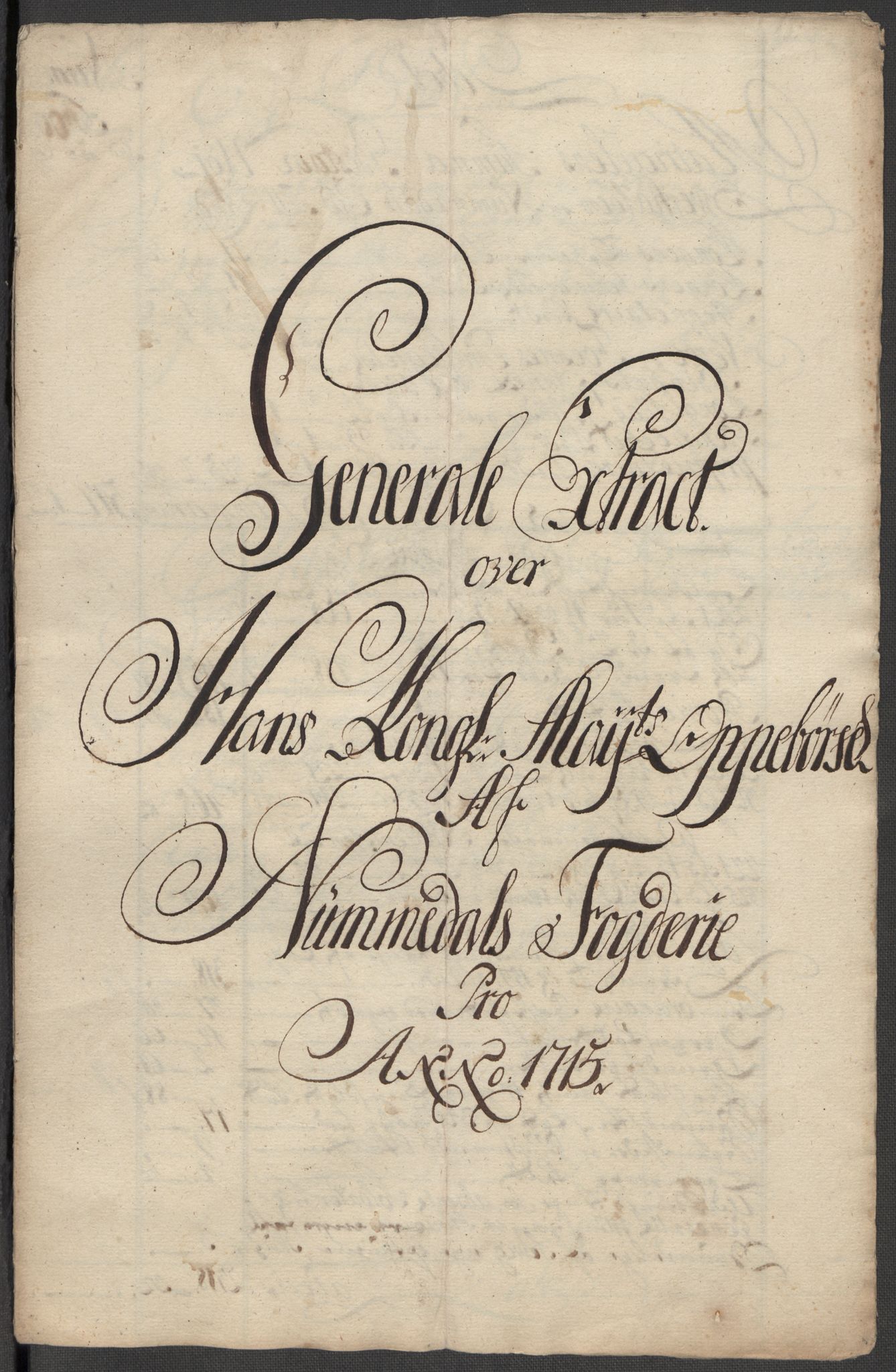 Rentekammeret inntil 1814, Reviderte regnskaper, Fogderegnskap, RA/EA-4092/R64/L4436: Fogderegnskap Namdal, 1715, p. 14