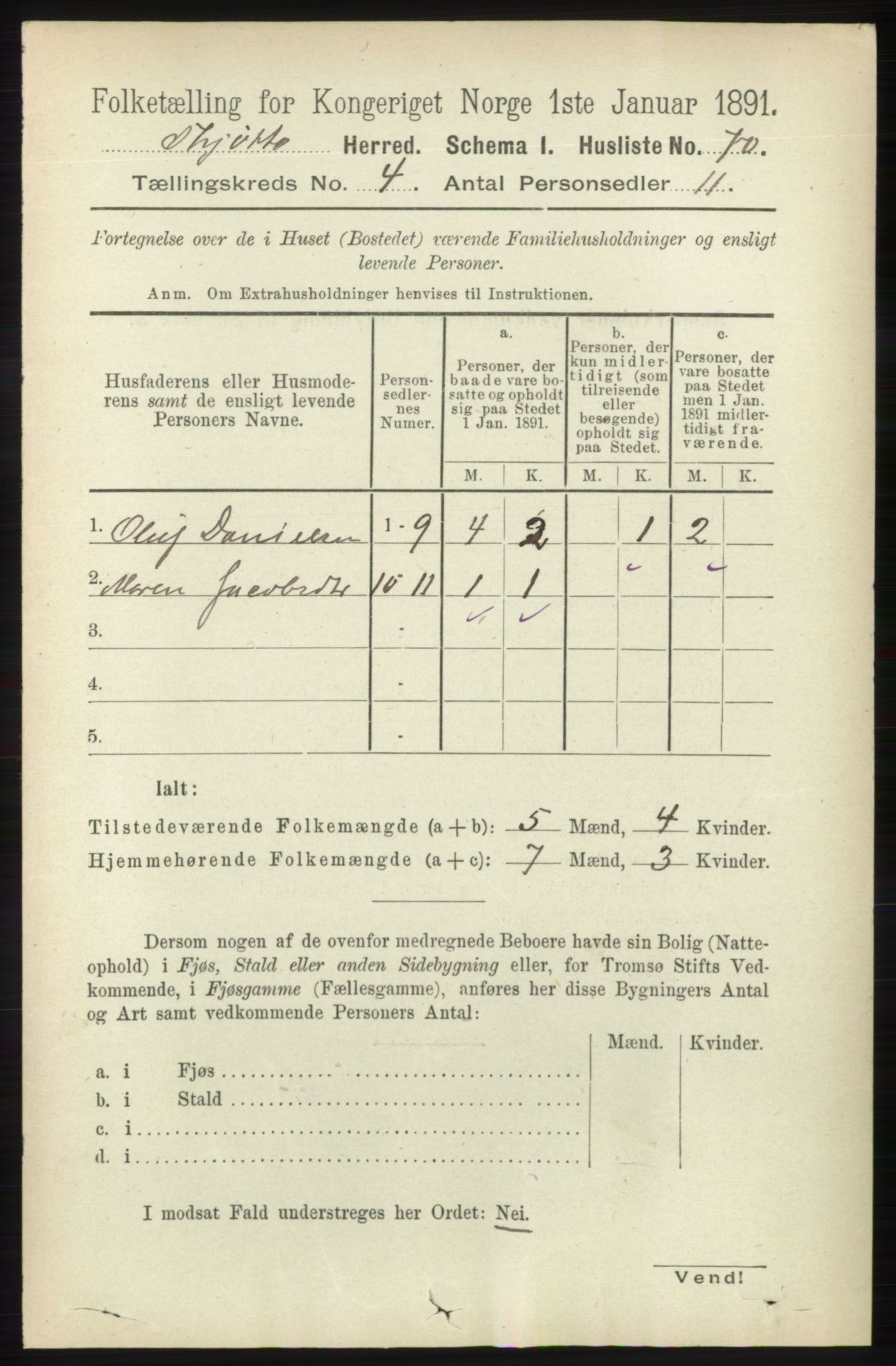 RA, 1891 census for 1817 Tjøtta, 1891, p. 1770