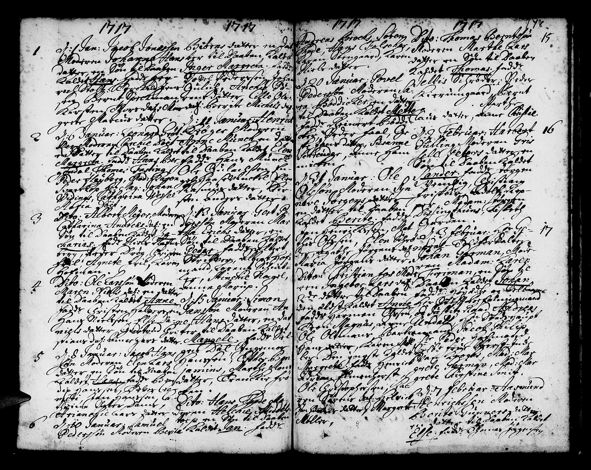 Nykirken Sokneprestembete, SAB/A-77101/H/Haa/L0002: Parish register (official) no. A 2, 1700-1723, p. 148